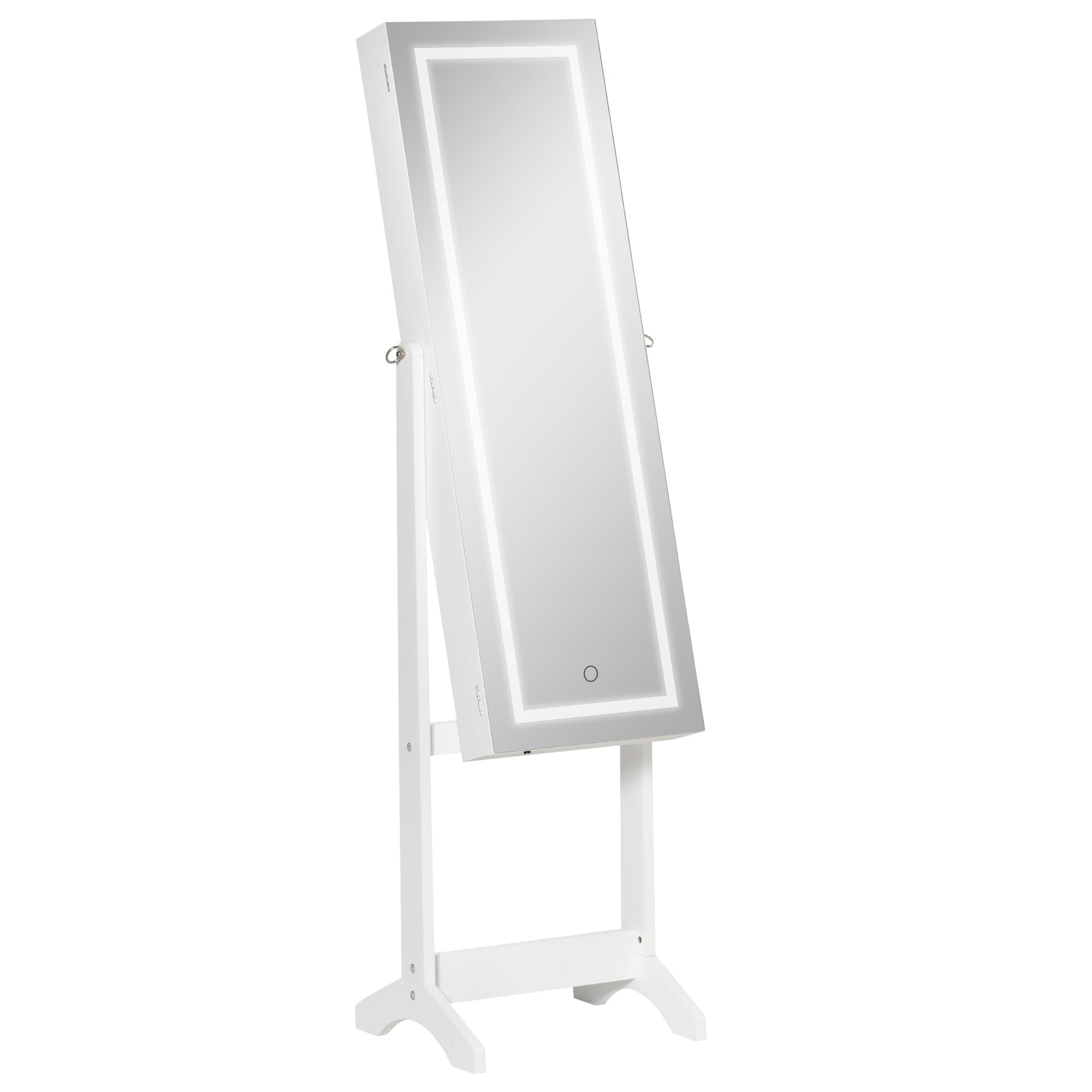 Transform Your Space With This LED Jewellery Cabinet & Mirror - White