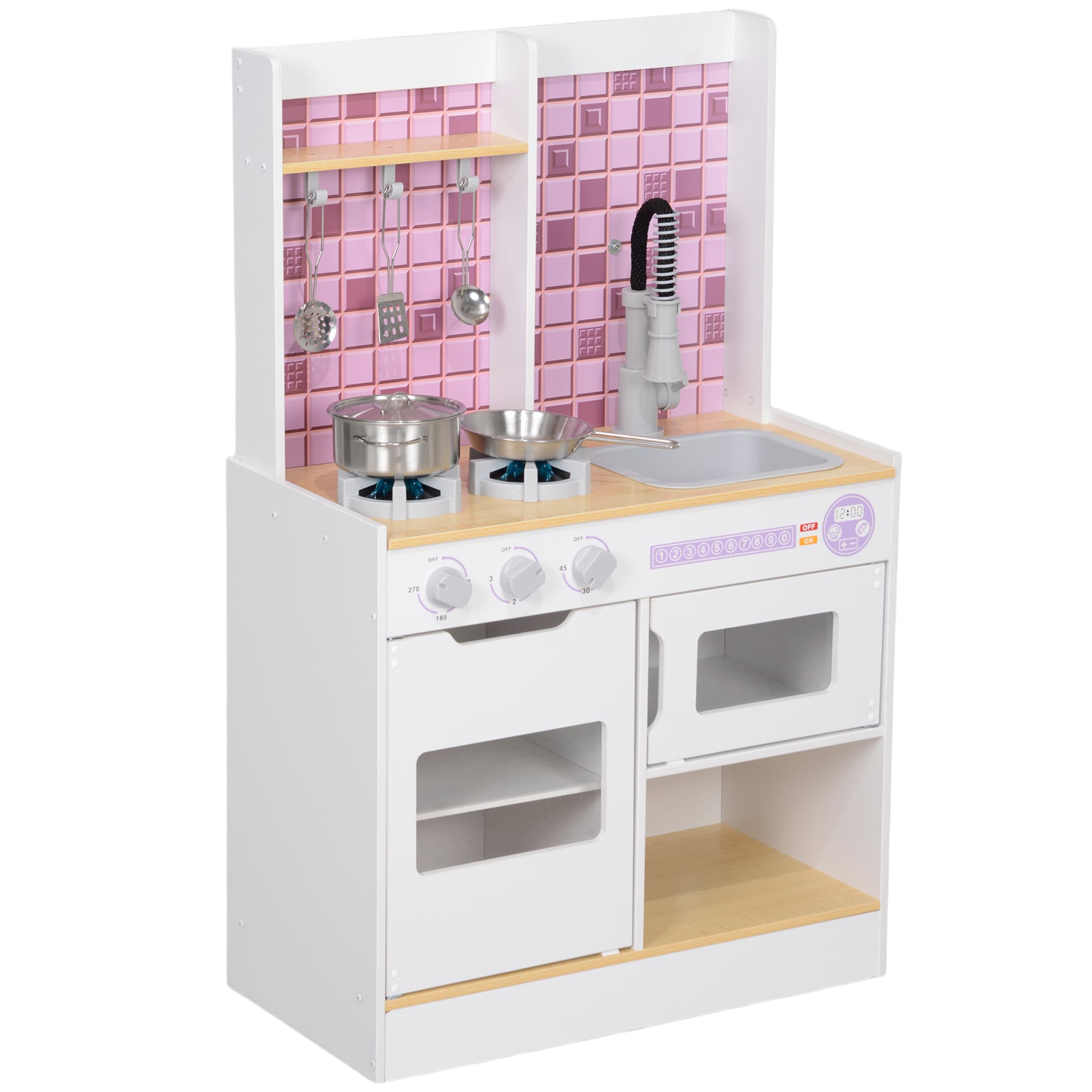 Transform Playtime with this Interactive White Kids Kitchen - White