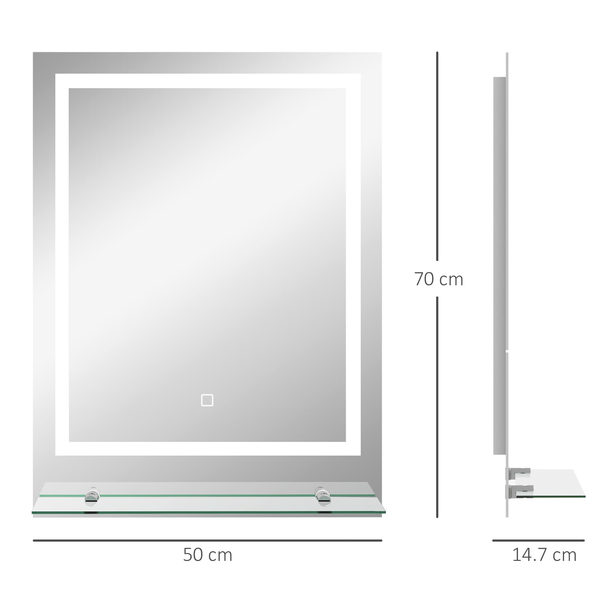 Smart Touch Illuminated Bathroom Mirror with Anti-Fog - image 2