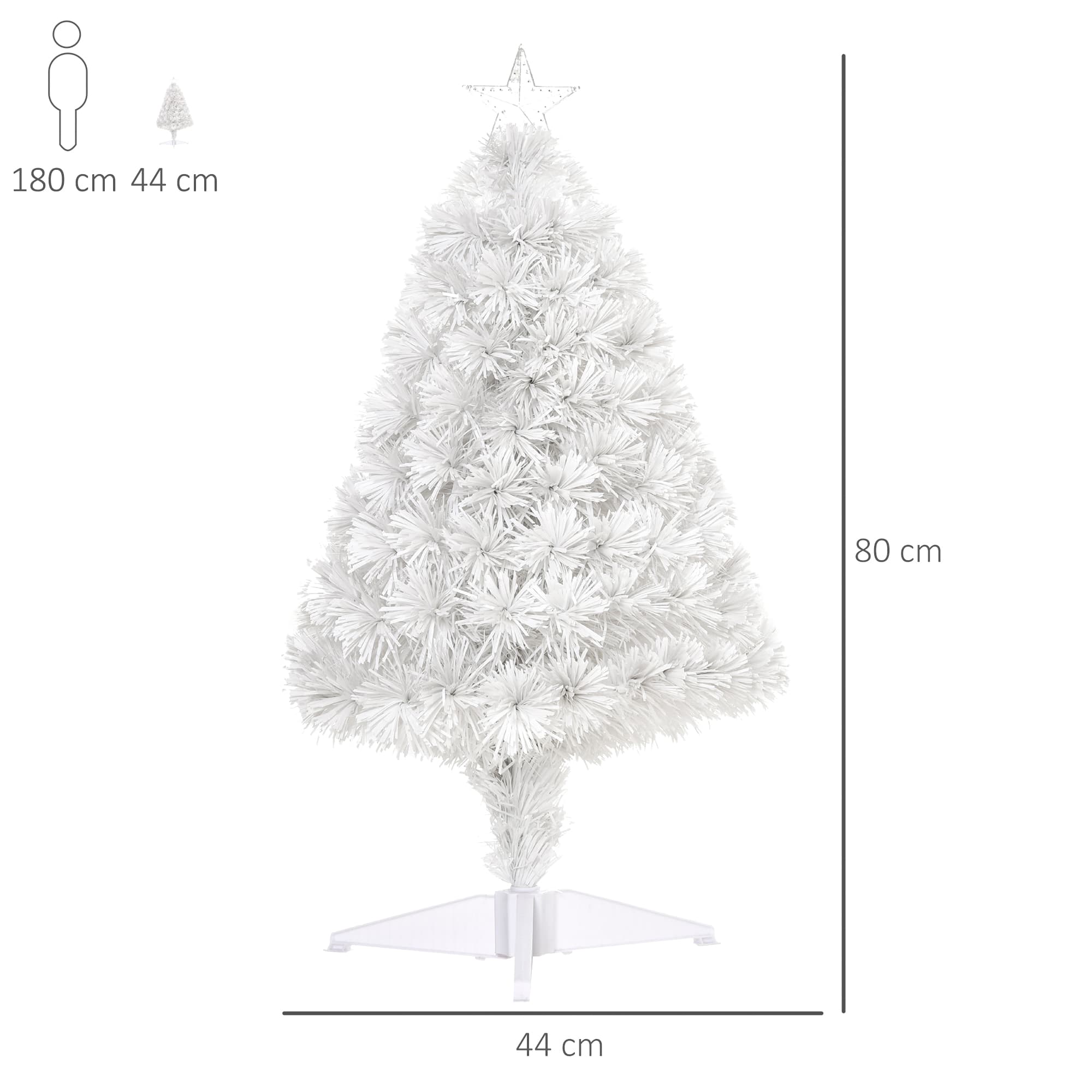 White tabletop Christmas tree with fibre optics - image 8