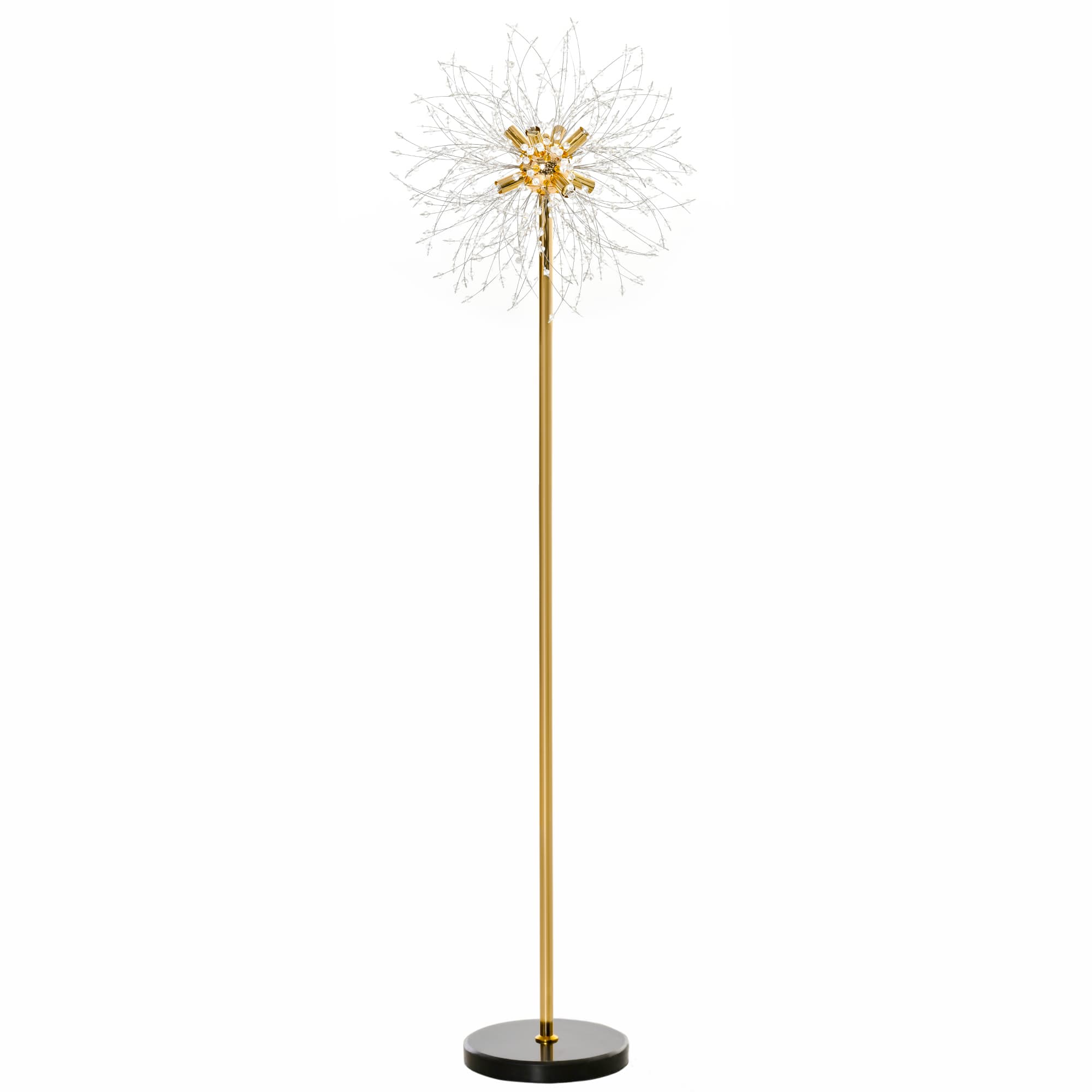 Transform Your Space with the Gold Dandelion Floor Lamp - Gold Tone