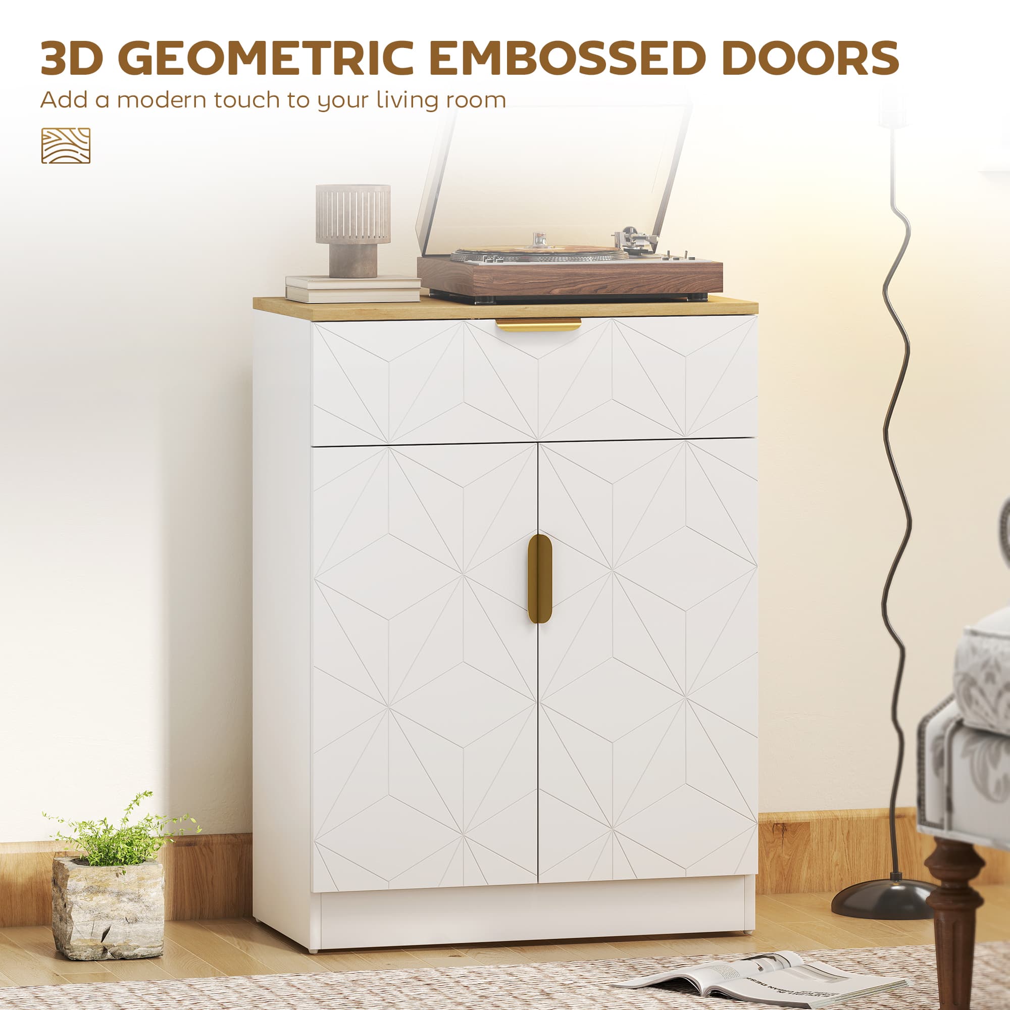 Transform Your Space with this Modern White Storage Sideboard - image 2