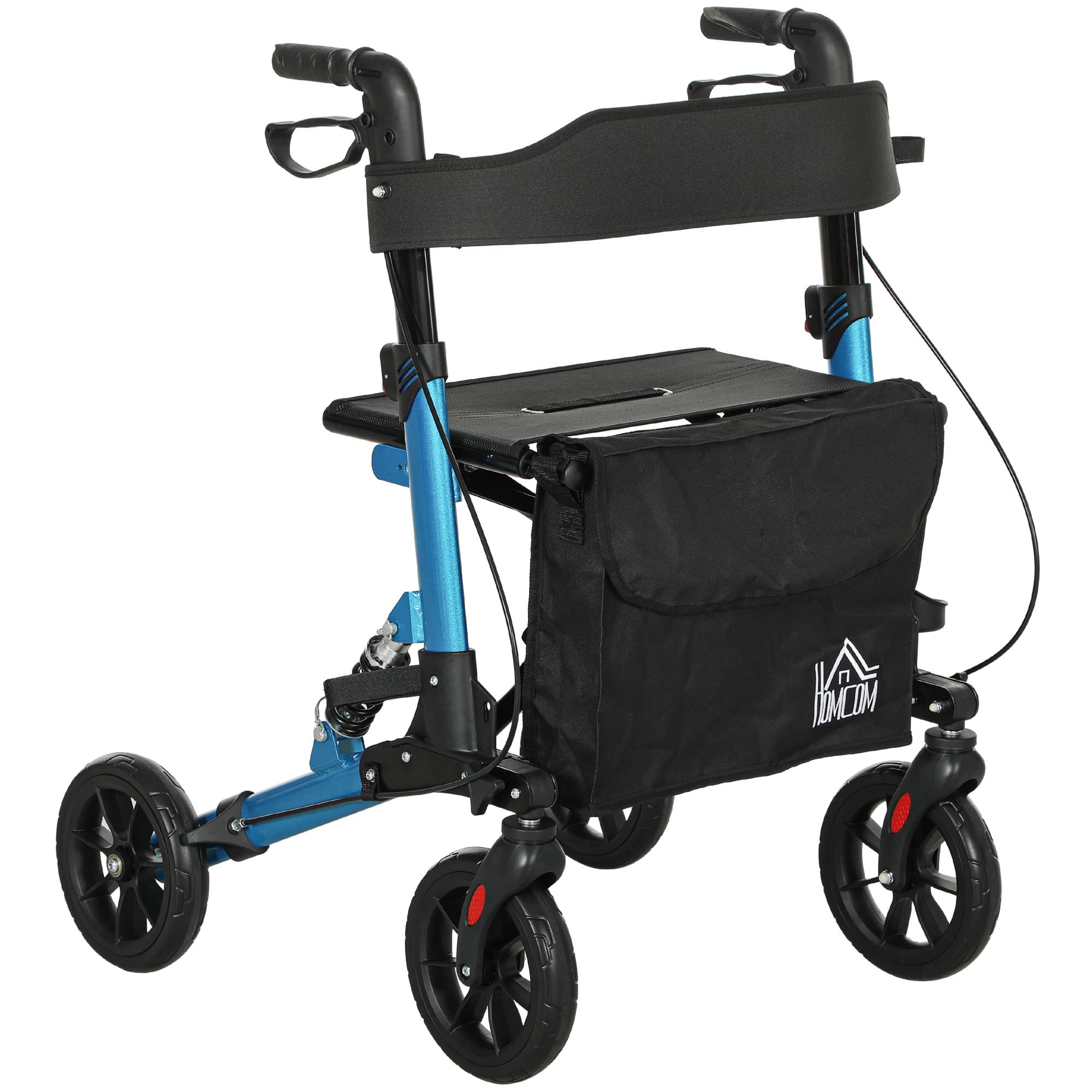 4-Wheel Rollator Walker With Padded Seat, Backrest and Storage Bag - image 6