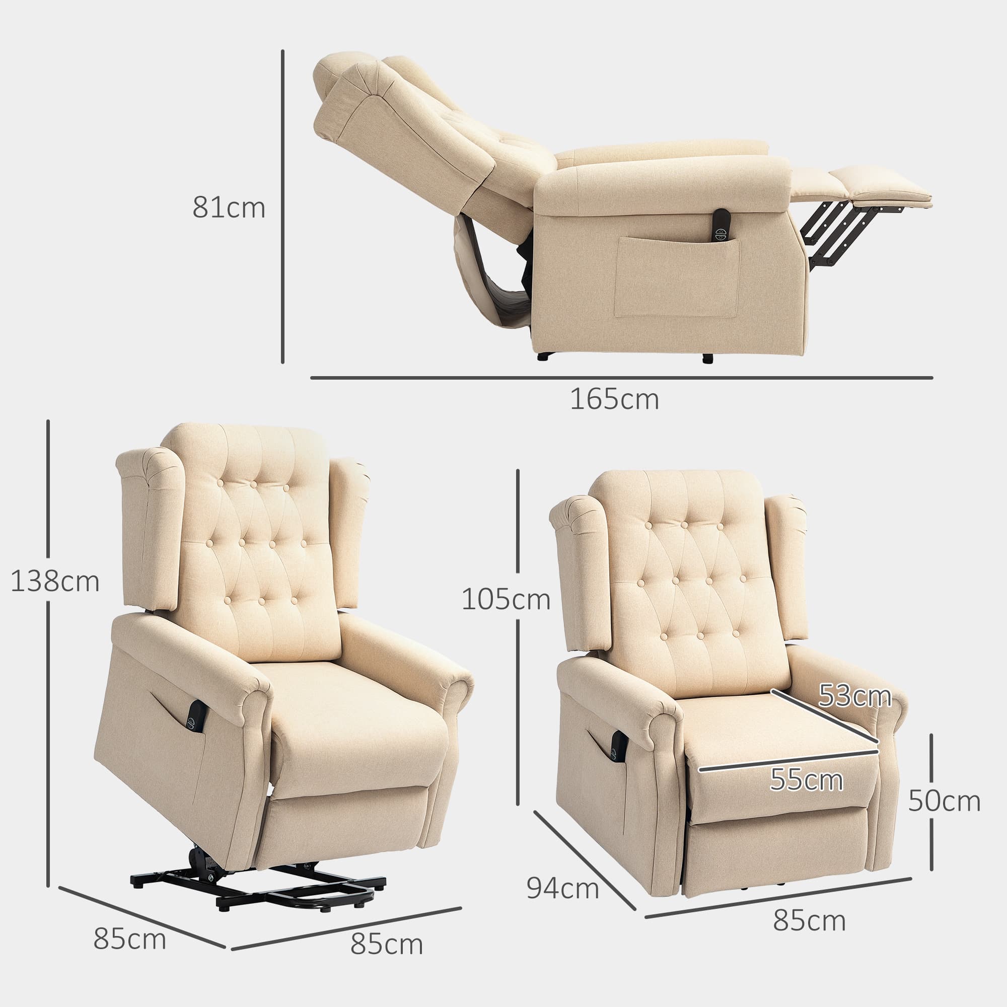 Transform Your Comfort with this Beige Riser Recliner - image 1