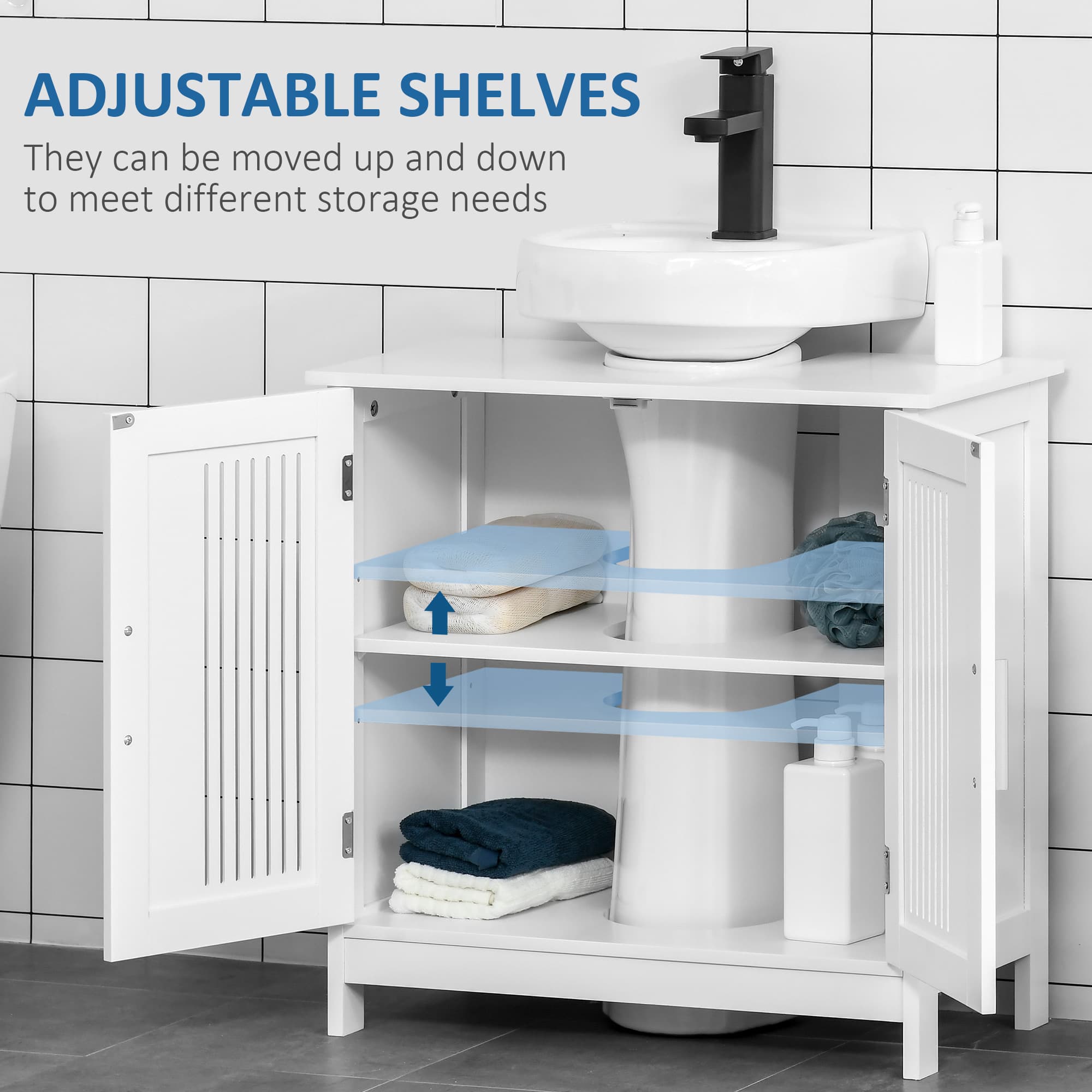 Under-Sink Bathroom Cabinet With 2 Doors — Keep Clutter Off the Floor - image 3