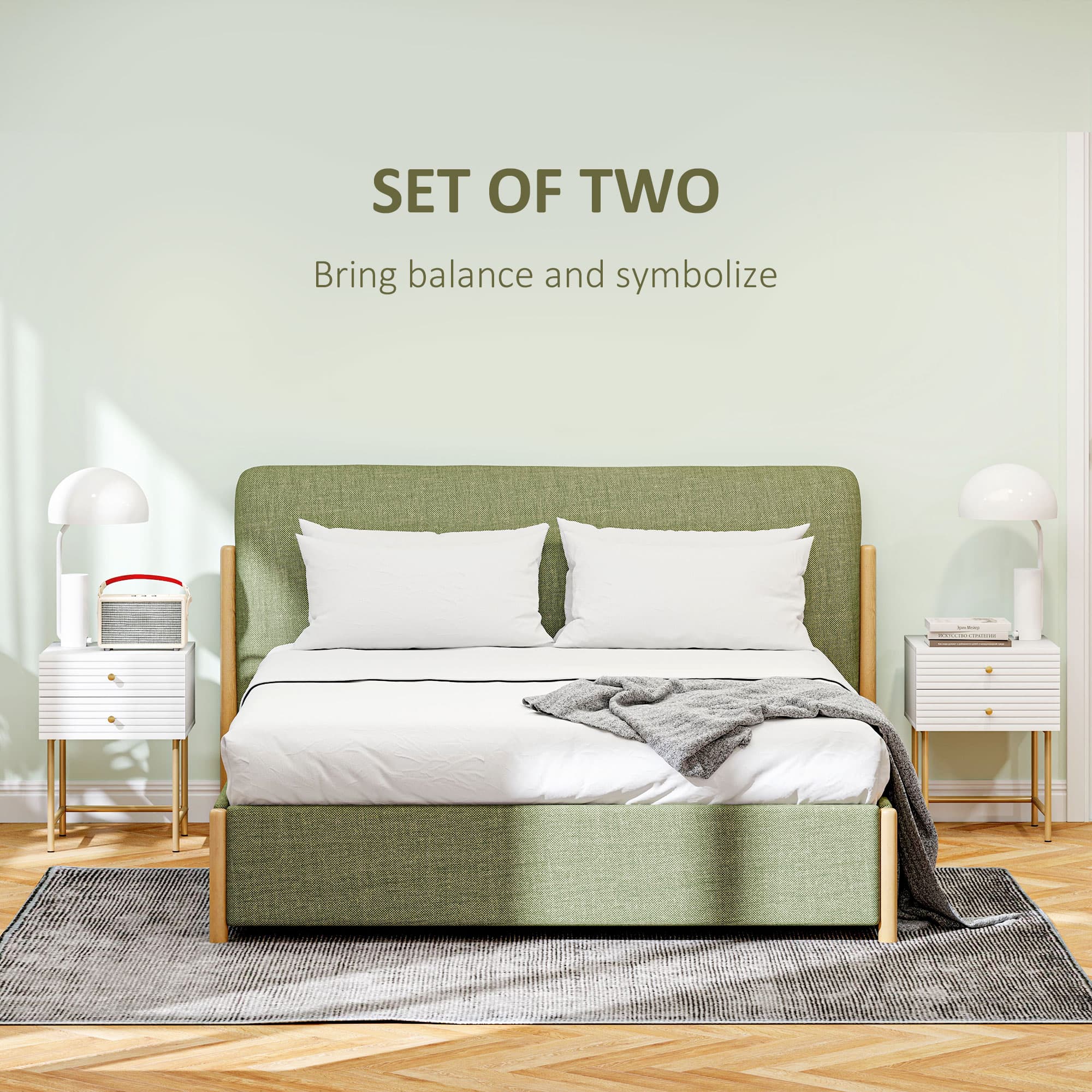 Transform Your Bedroom with Elegant White & Gold Bedside Tables - image 3