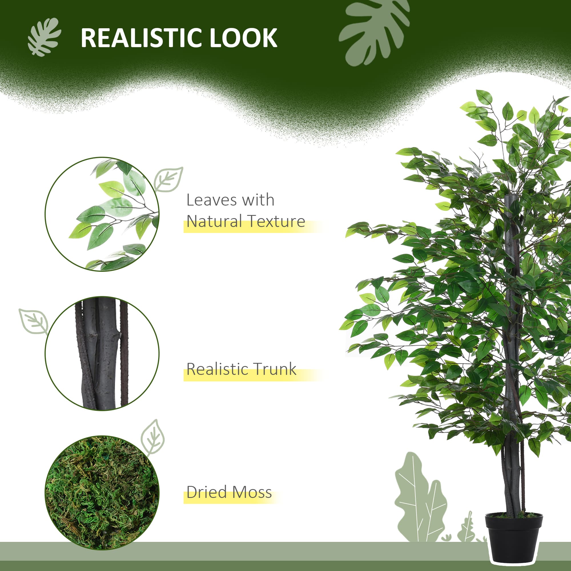 Transform Your Space with this Lifelike 145cm Artificial Banyan Tree - image 5
