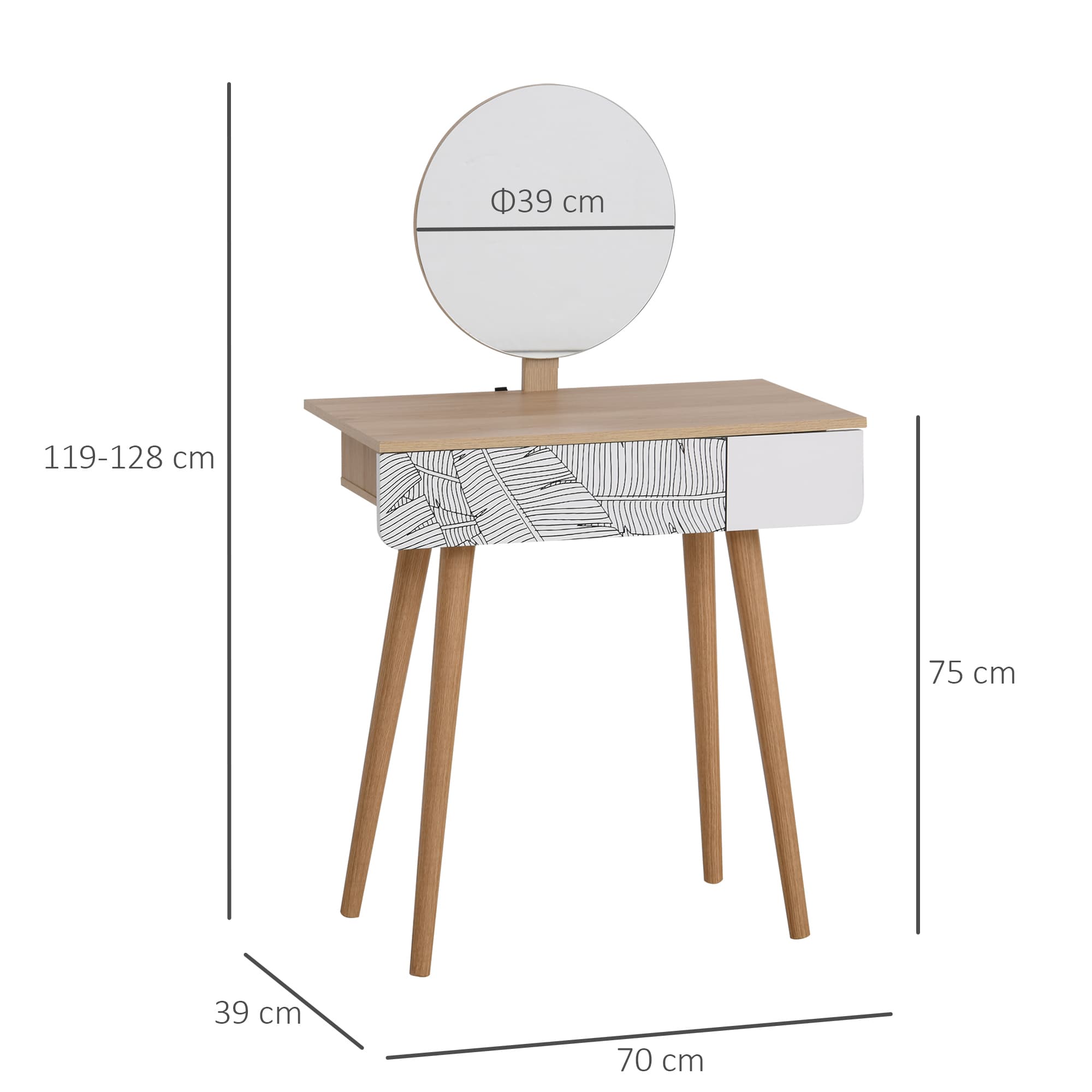 Transform Your Mornings with this Oak Wooden Dressing Table - image 3