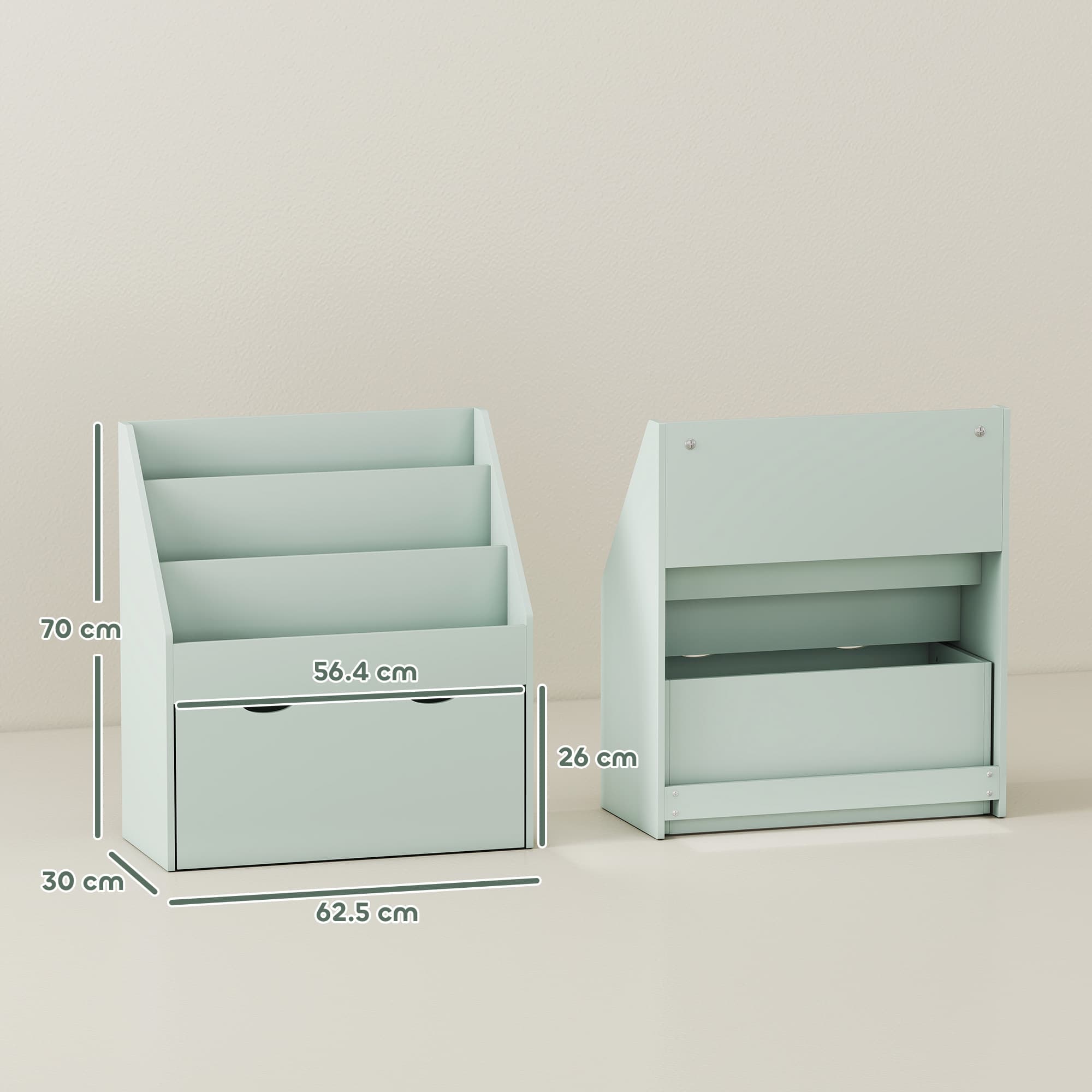Transform Their Playroom with this Green Kids Bookcase & Drawer - image 5