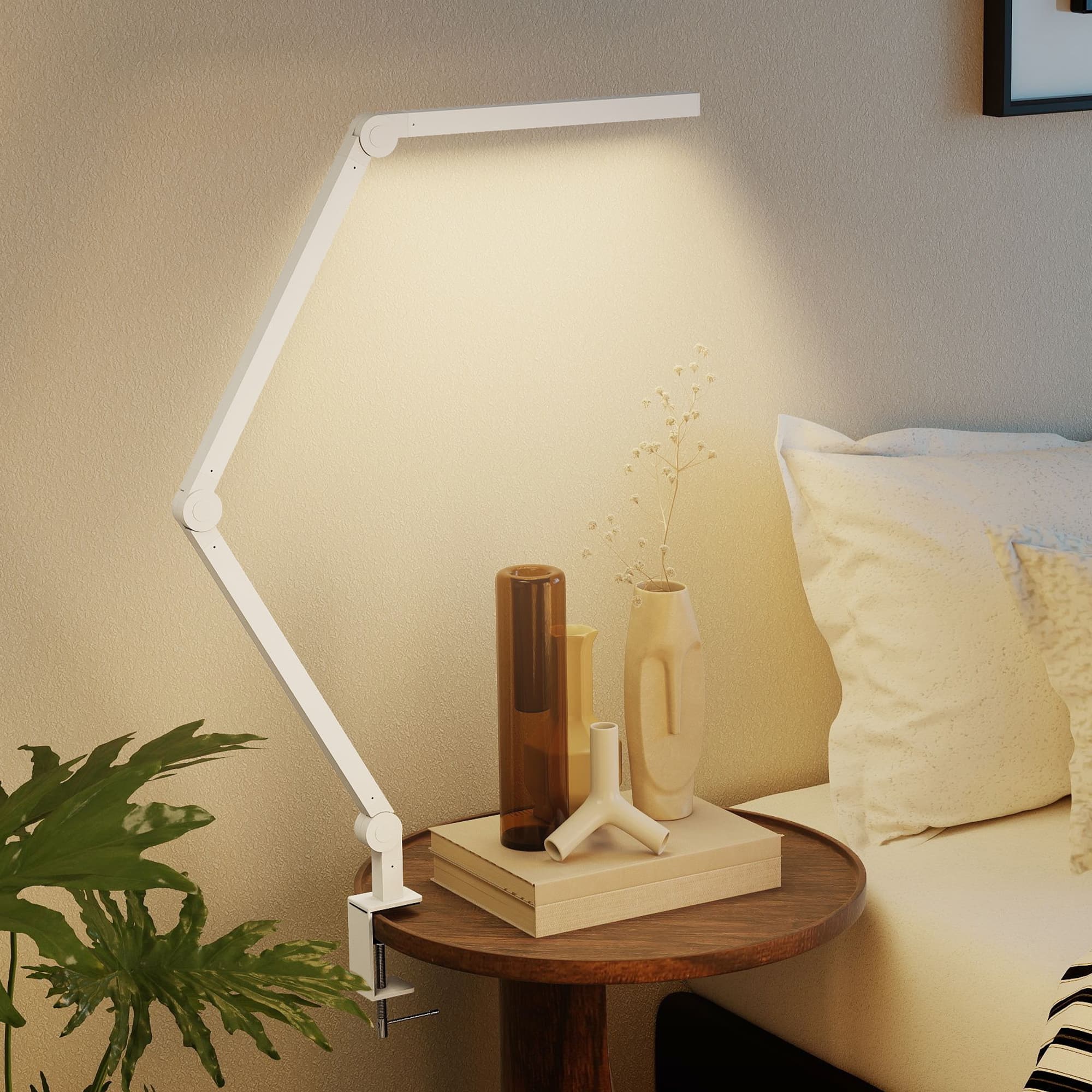 Adjustable Swing Arm Desk Lamp with Clamp and 5 Brightness Levels - image 9