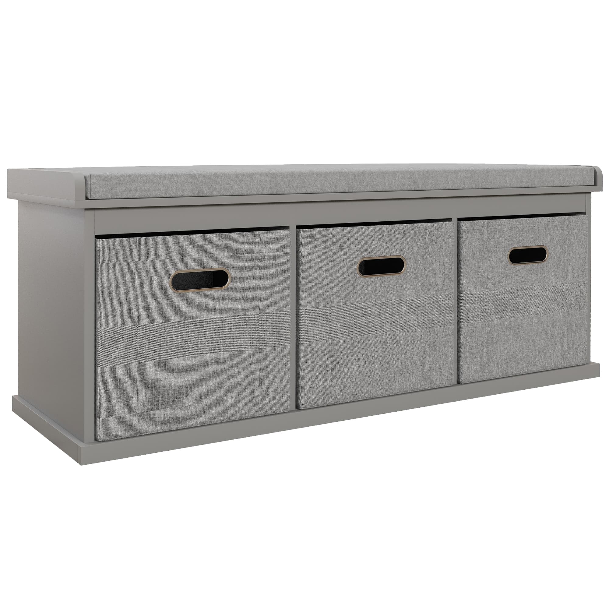 Transform Your Hallway with this Grey Shoe Storage Bench - Grey