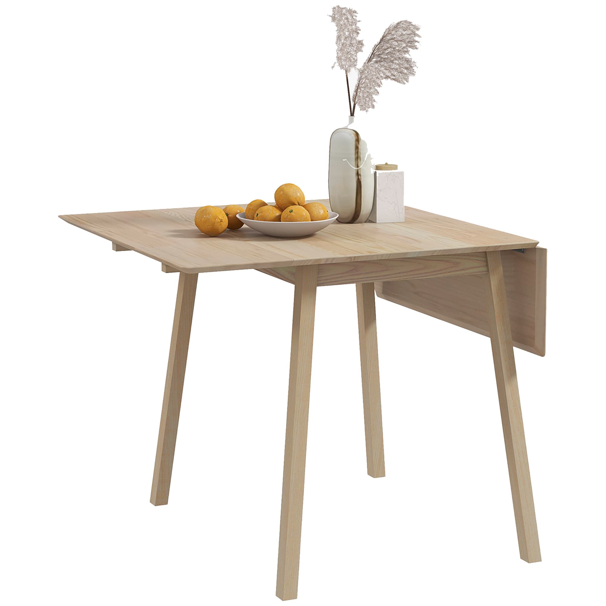 Transform Your Space with this Solid Pine Drop Leaf Table - Natural wood finish
