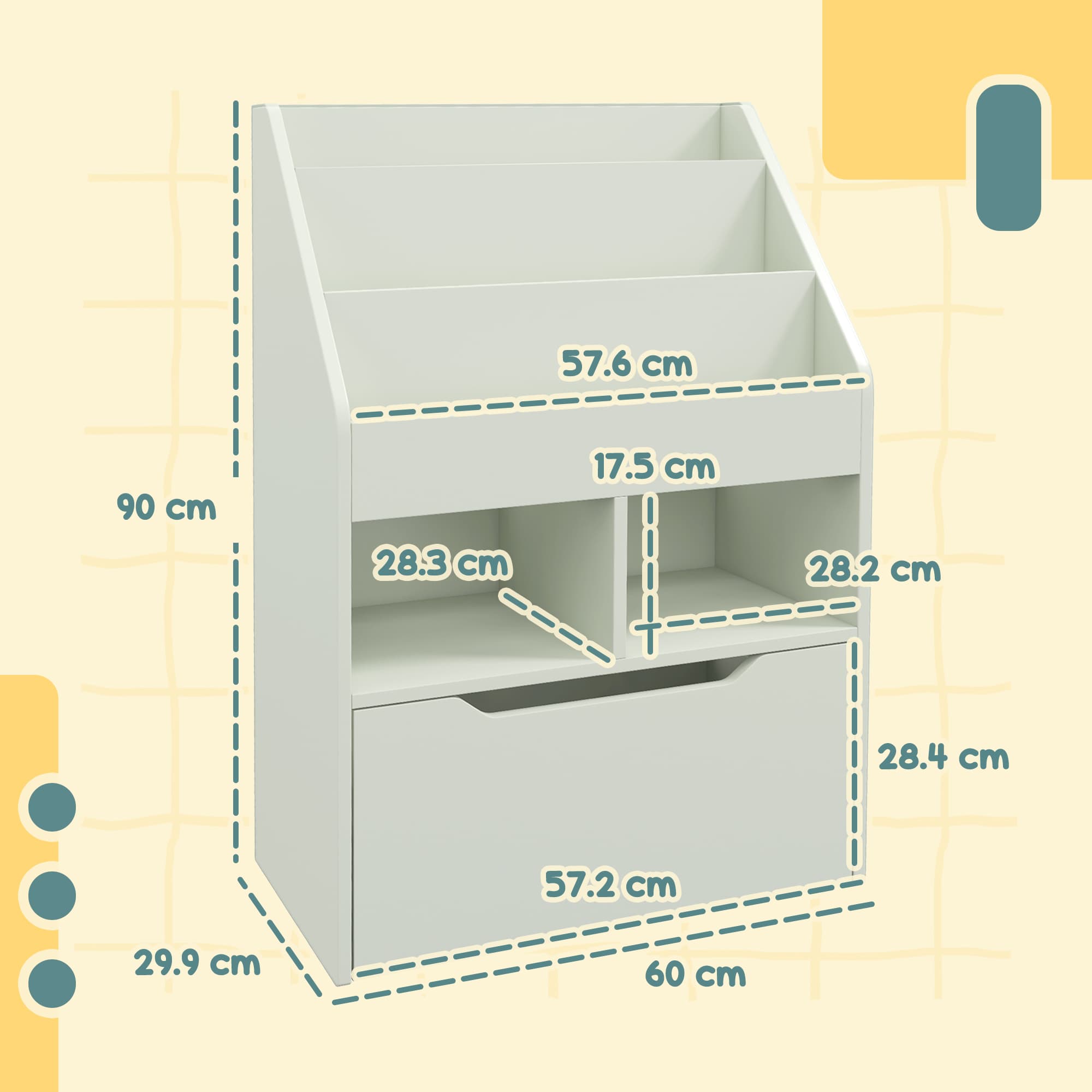 Green Kids Bookshelf & Toy Organiser for Effortless Tidy-Ups - image 3