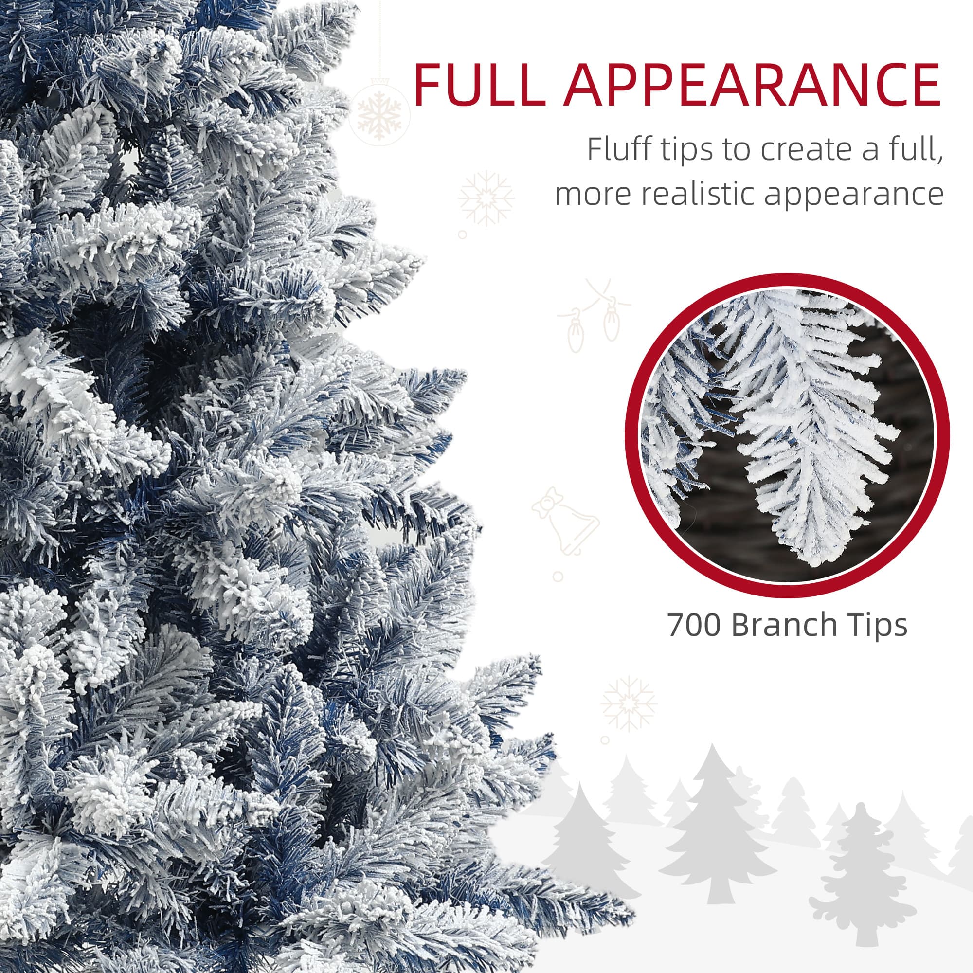 Transform Your Home with this 6ft Blue Flocked Christmas Tree - image 3