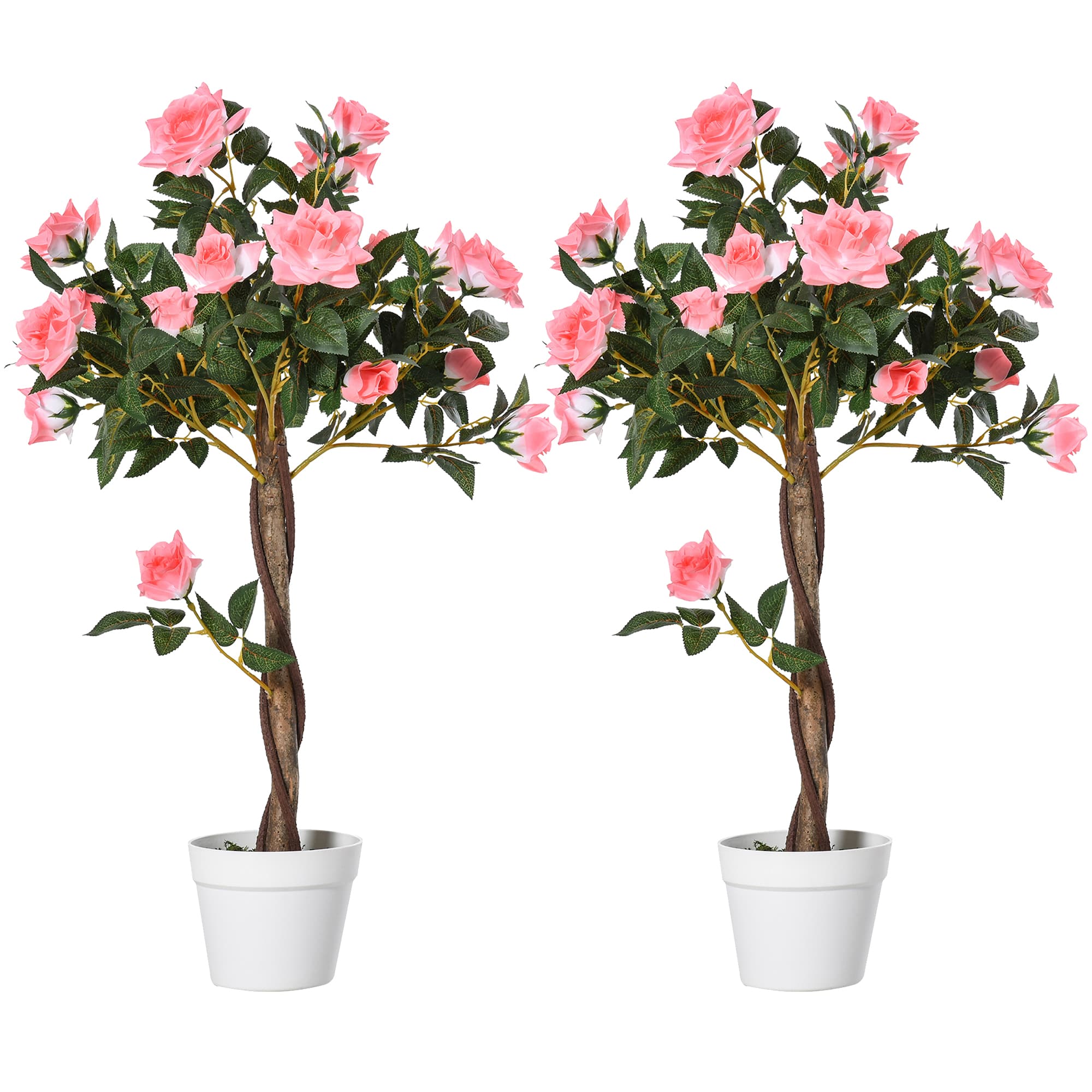 Effortless Elegance: Set of 2 Premium 90cm Faux Rose Plants