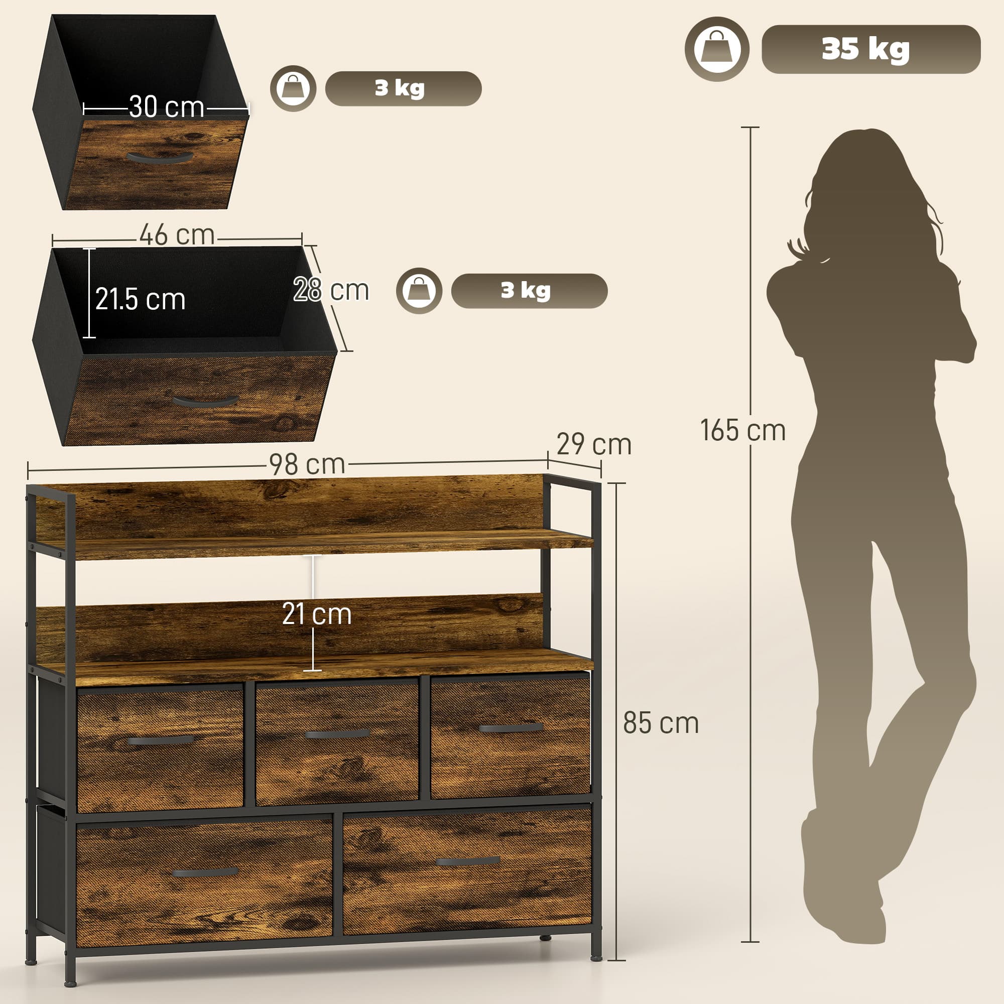 Transform Your Space with this Rustic 5-Drawer Chest - image 5