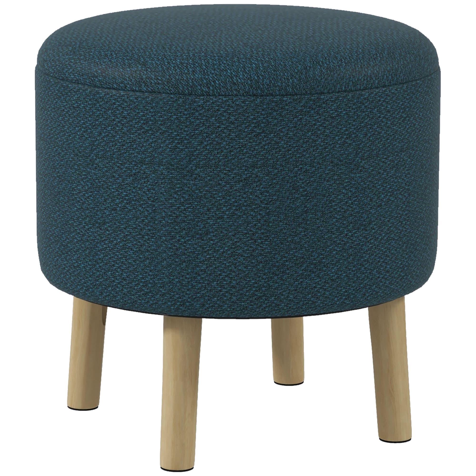 Blue Round Storage Ottoman for Tidy, Flexible Rooms - image 6