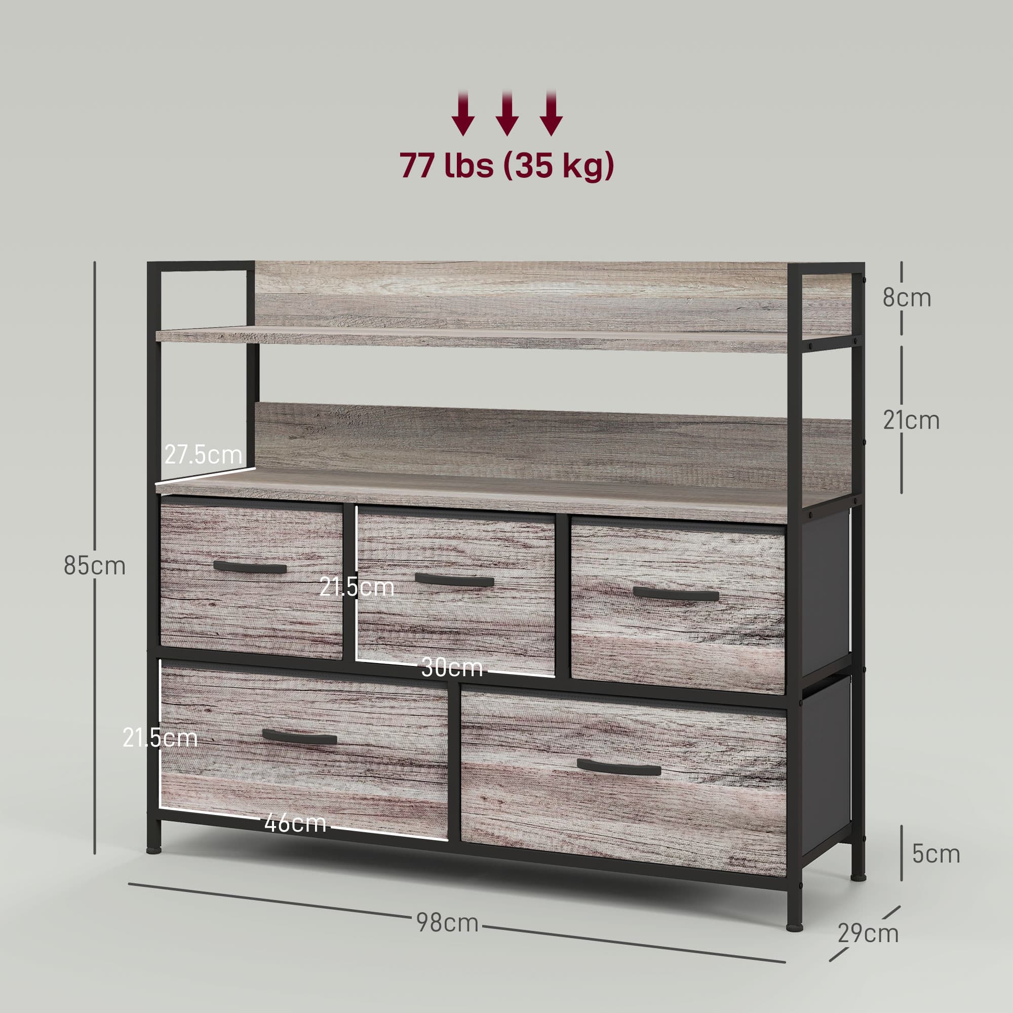 Transform Your Space with this Rustic 5-Drawer Chest - image 2
