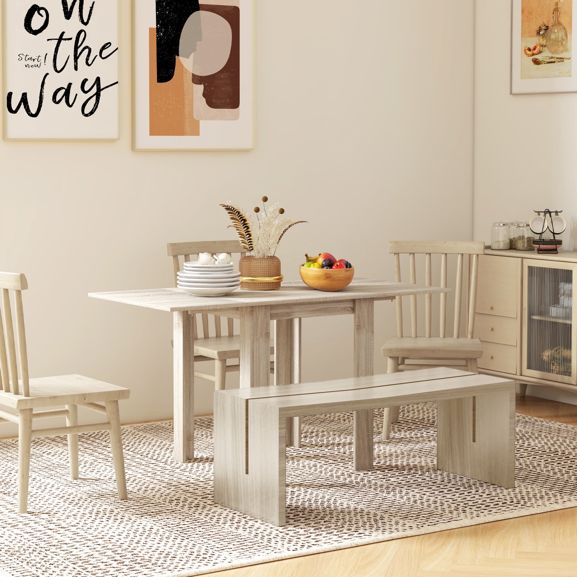 Space-Saving Oak Drop Leaf Dining Table for Compact Homes - image 1