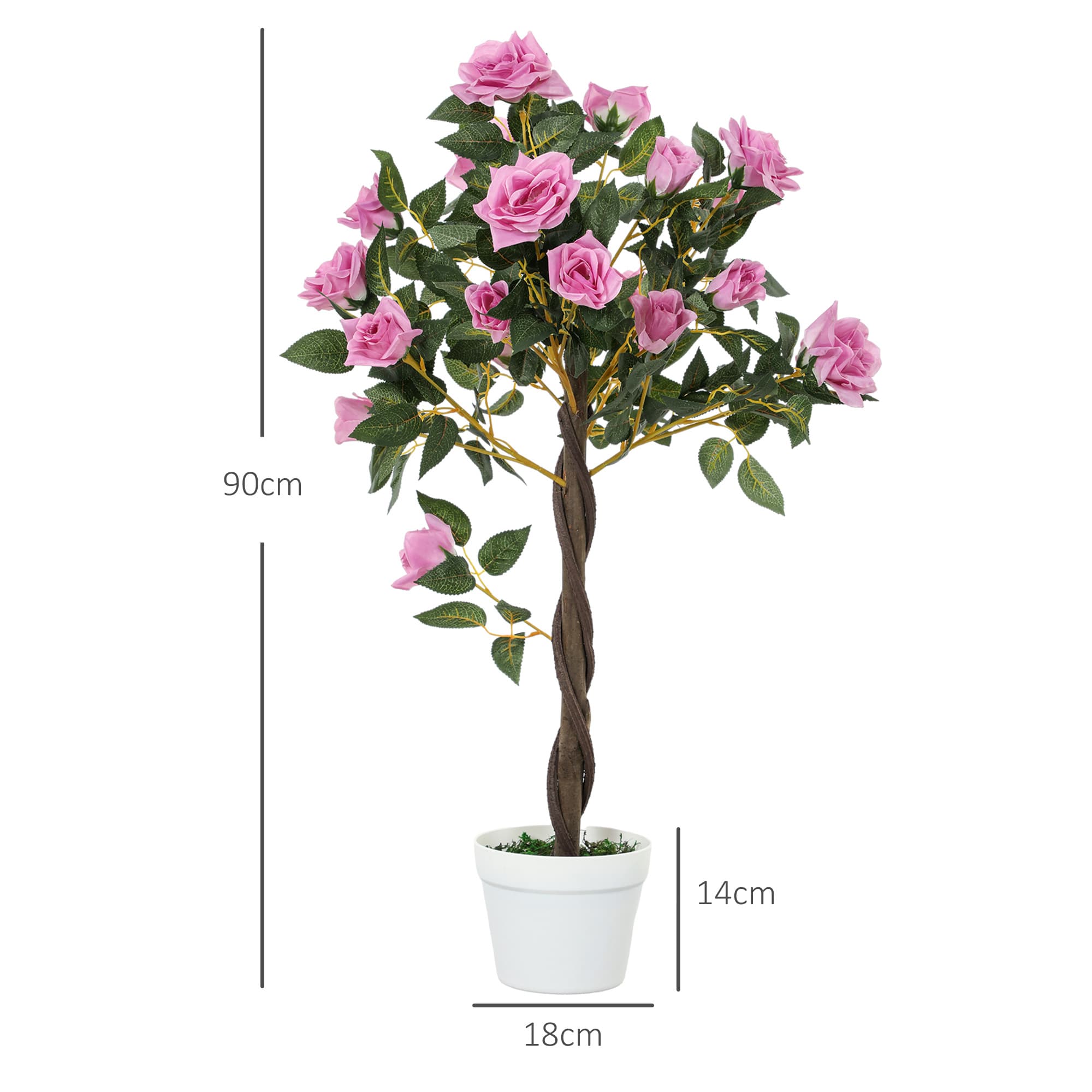 Transform Your Home With Lifelike 90cm Purple Rose Plants - image 4