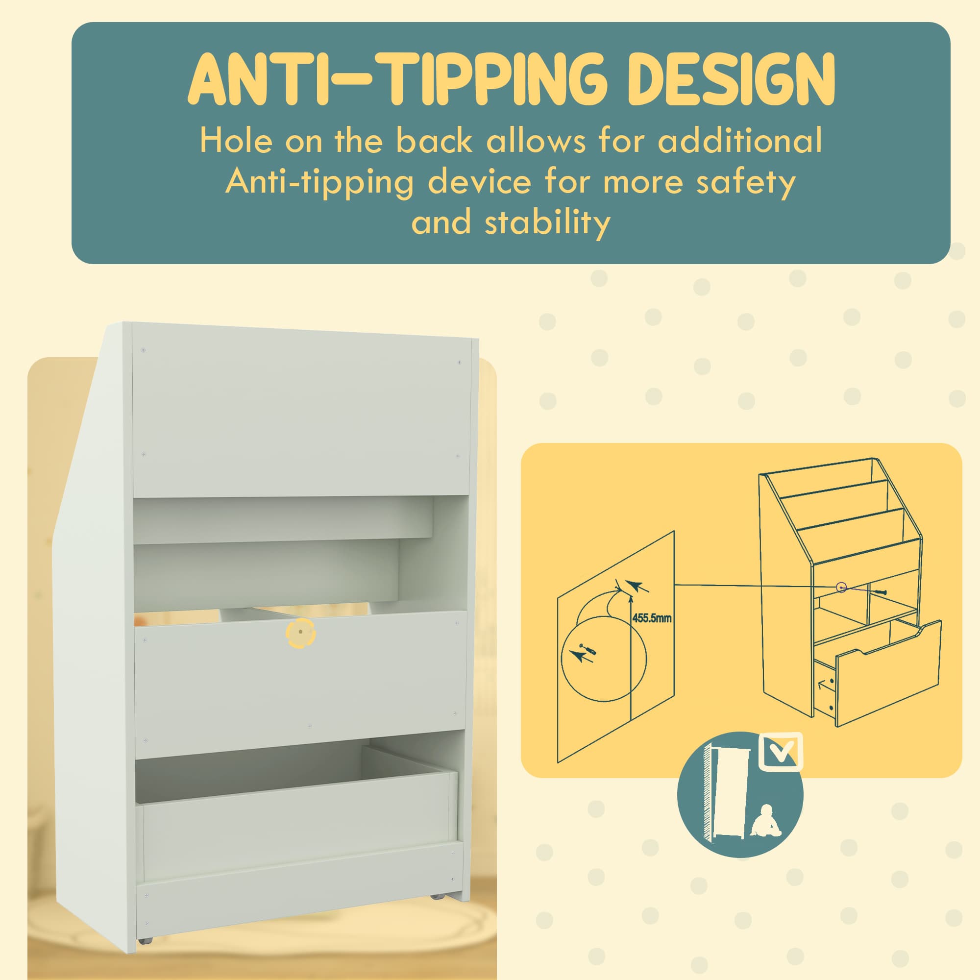 Green Kids Bookshelf & Toy Organiser for Effortless Tidy-Ups - image 5