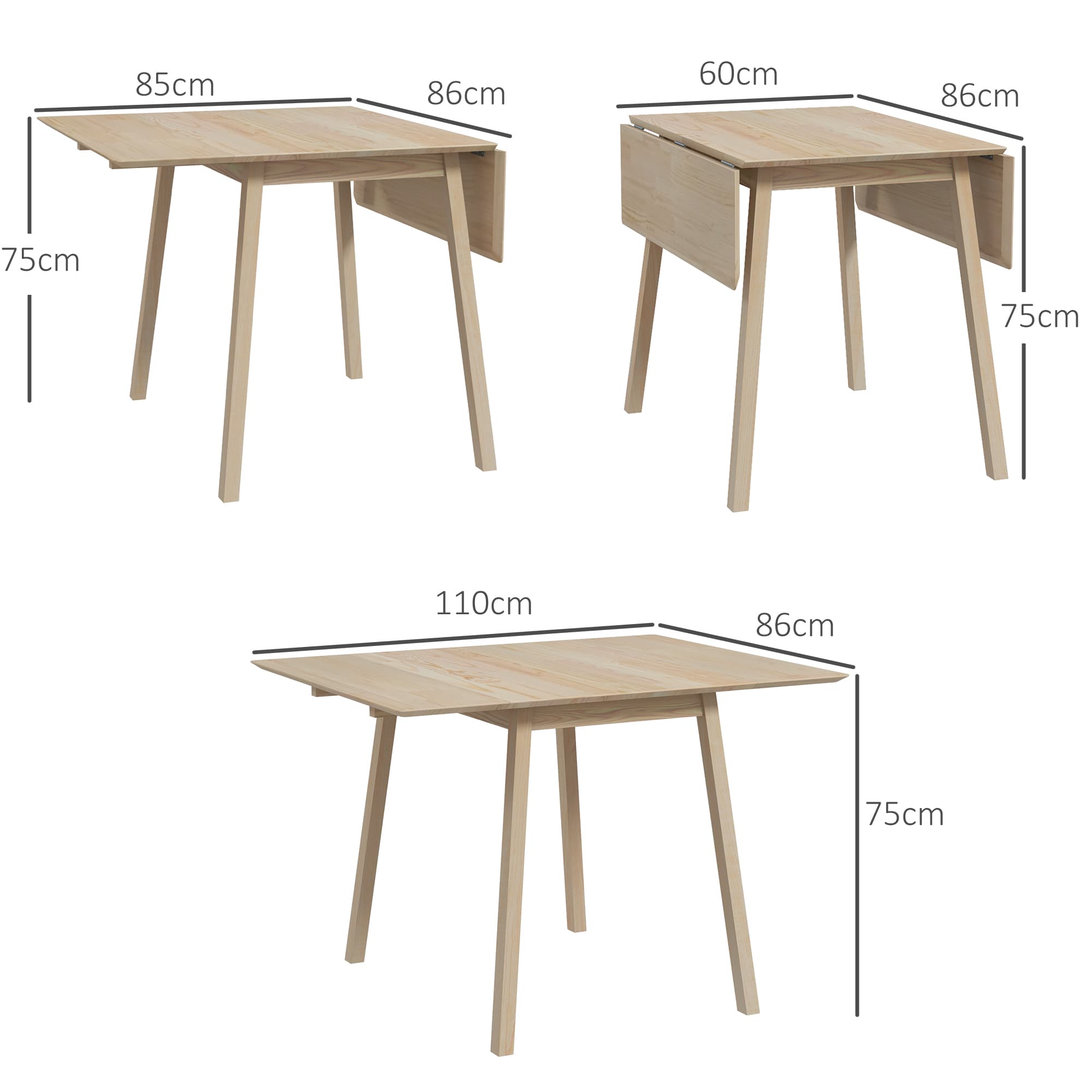 Transform Your Space with this Solid Pine Drop Leaf Table - image 4