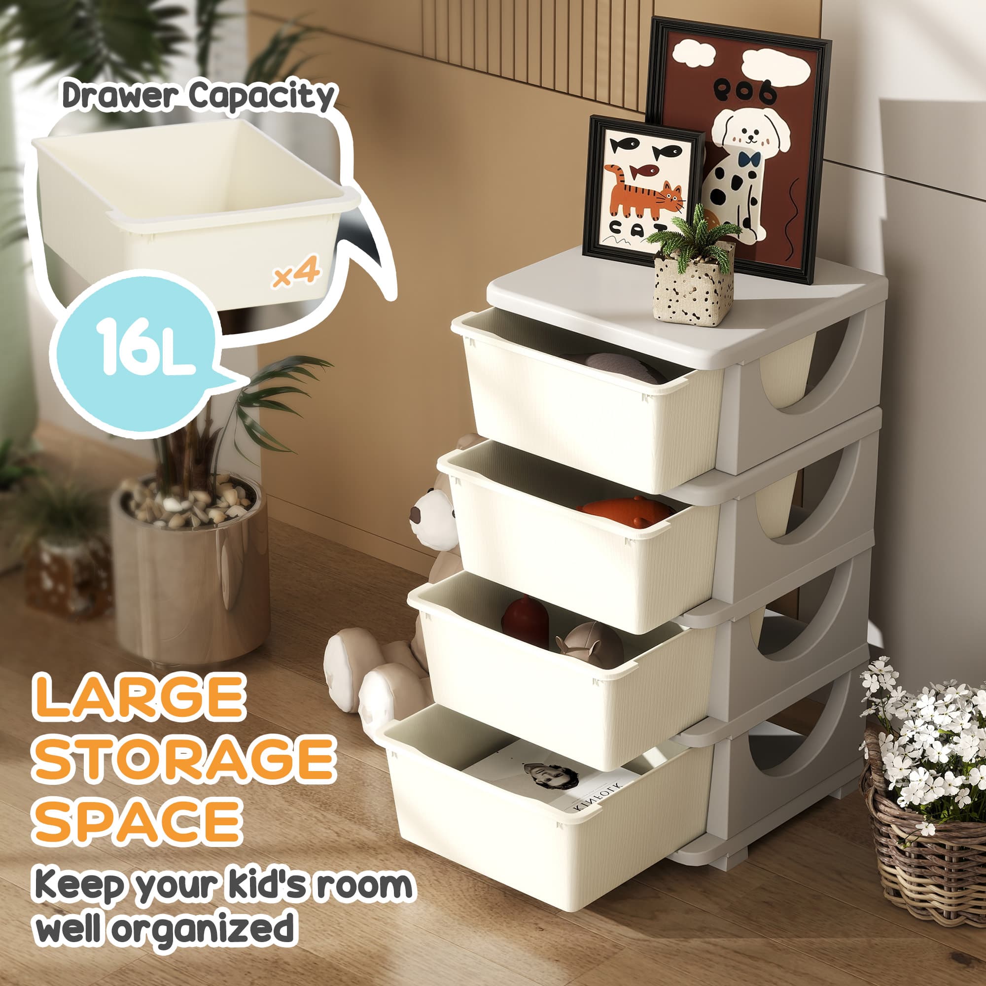 Effortless Playroom Organisation with Four-Tier Drawers - image 5