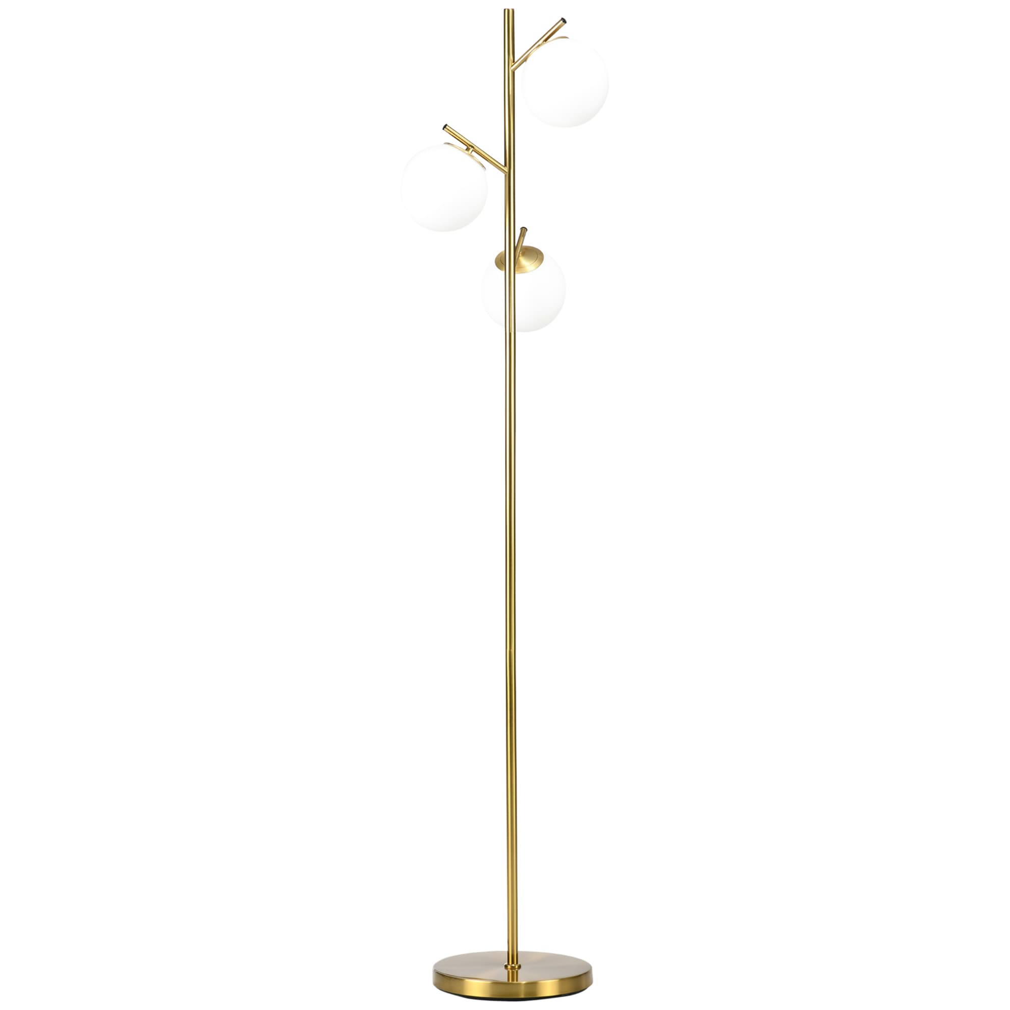 Modern Gold 3-Light Tree Floor Lamp for Effortless Ambience - Gold Tone