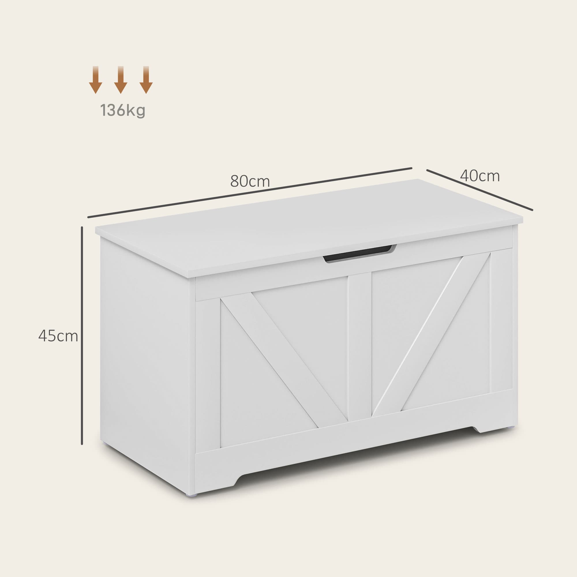 Transform Your Space with this 100L White Storage Trunk - image 5