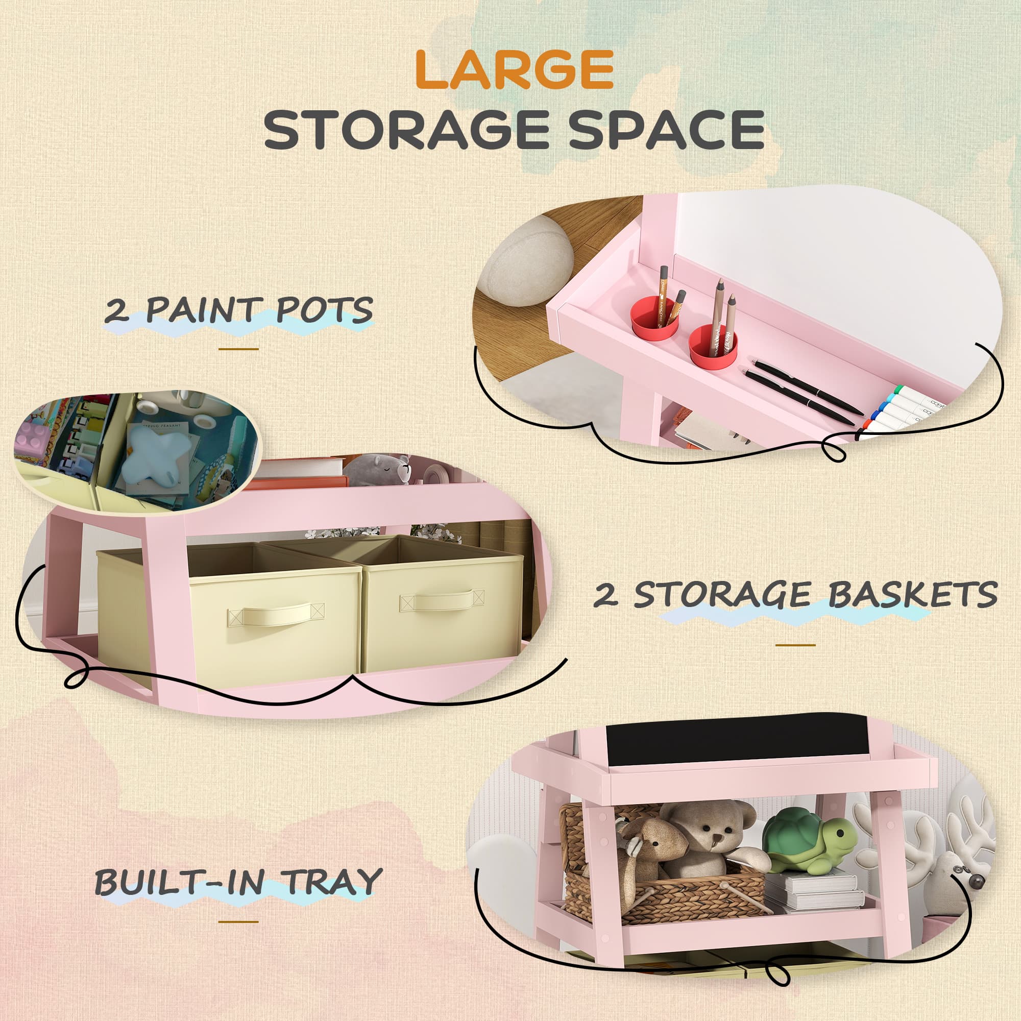 Transform Playtime with this Pink 3-in-1 Kids Easel - image 1