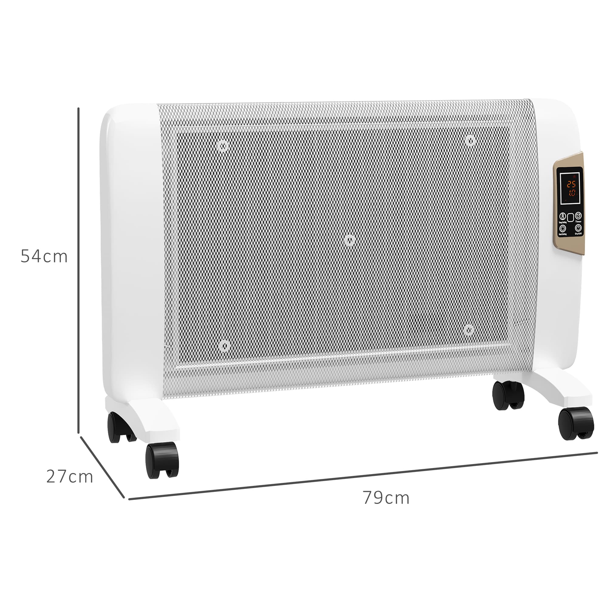 White Mica Electric Space Heater with Remote Control - image 10