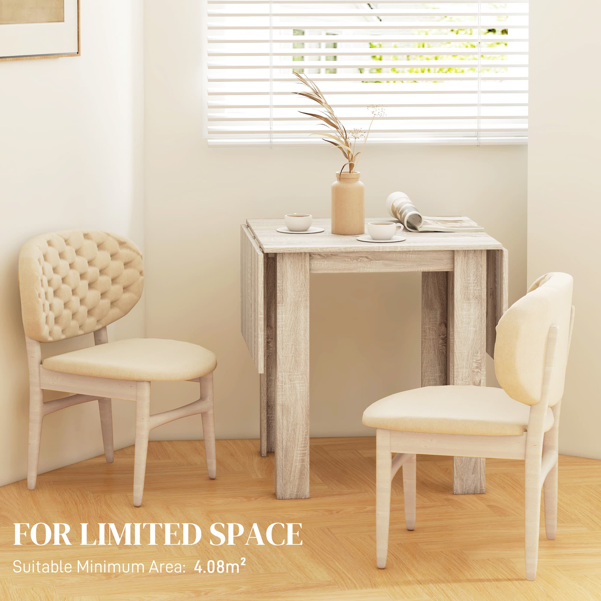 Space-Saving Oak Drop Leaf Dining Table for Compact Homes - image 3