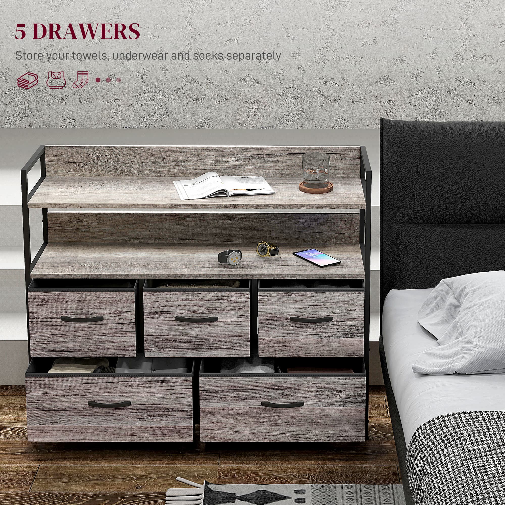 Transform Your Space with this Rustic 5-Drawer Chest - image 1