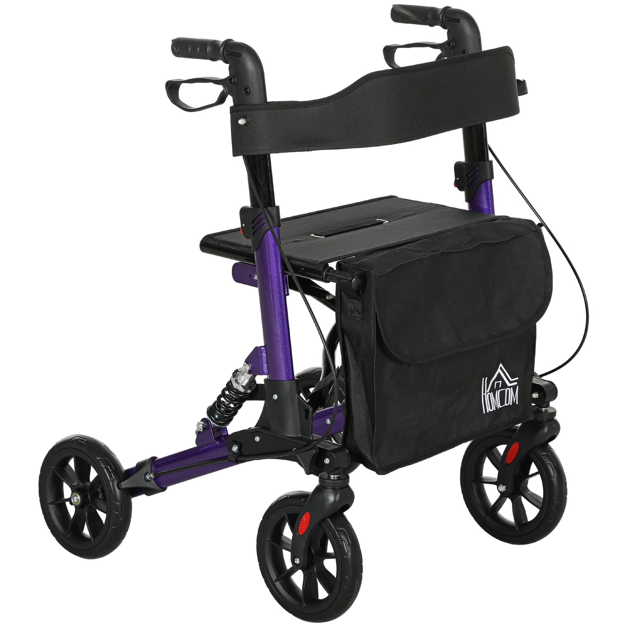 Lightweight Folding Rollator Walker with Seat and Storage - image 10