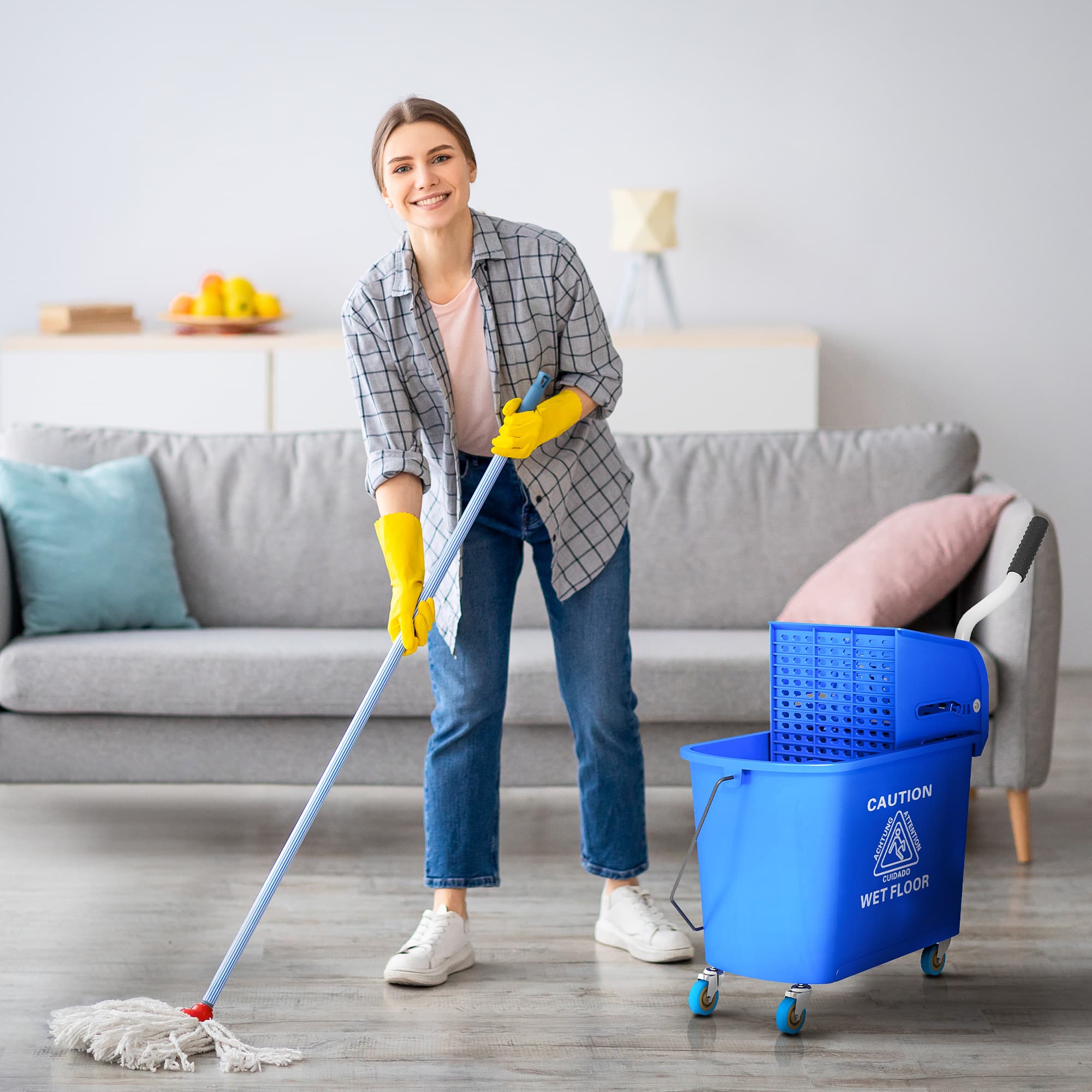 20-Litre Mop Bucket with Wringer and Built-In Separation - image 7