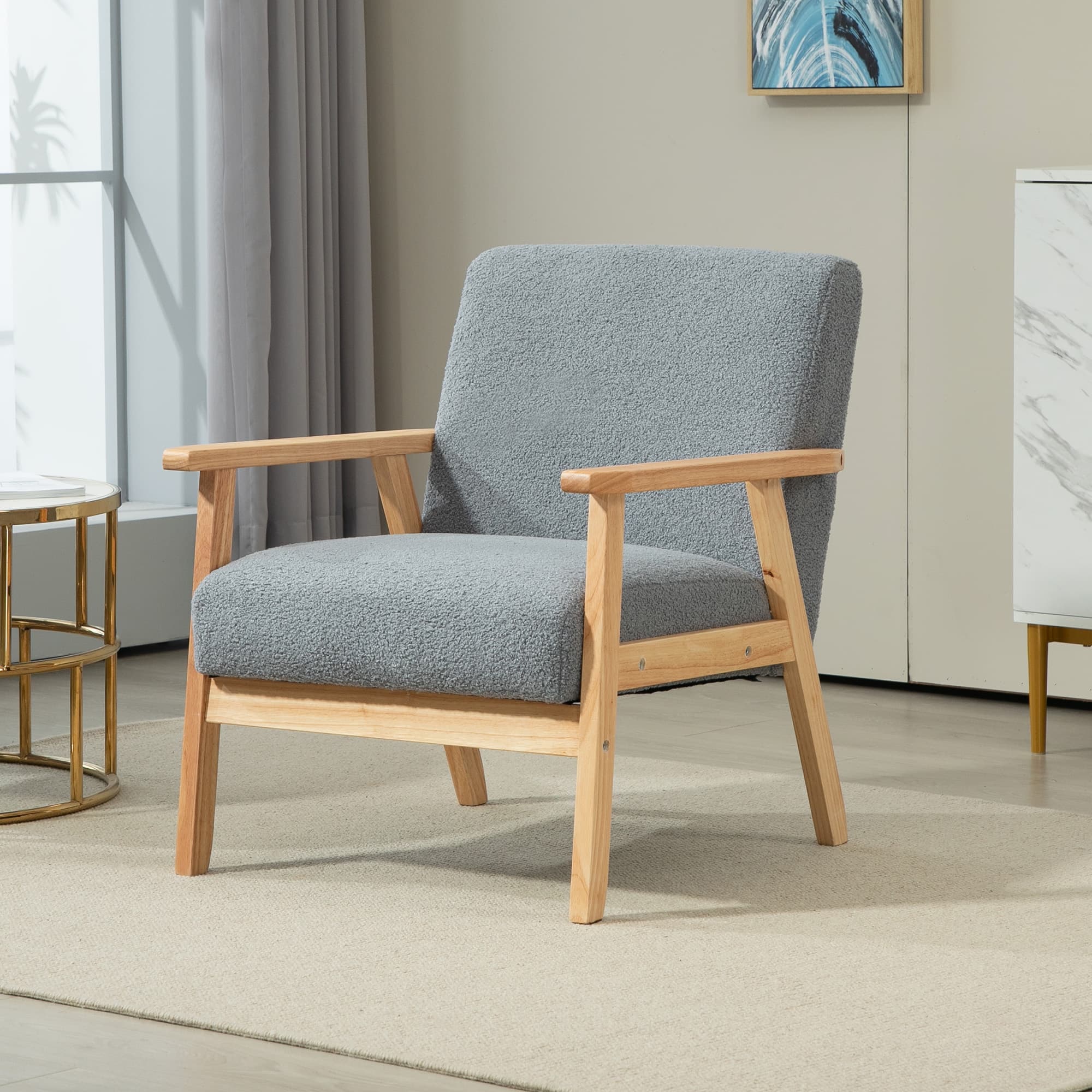 Modern Grey Cashmere Accent Chair for Effortless Style - image 5