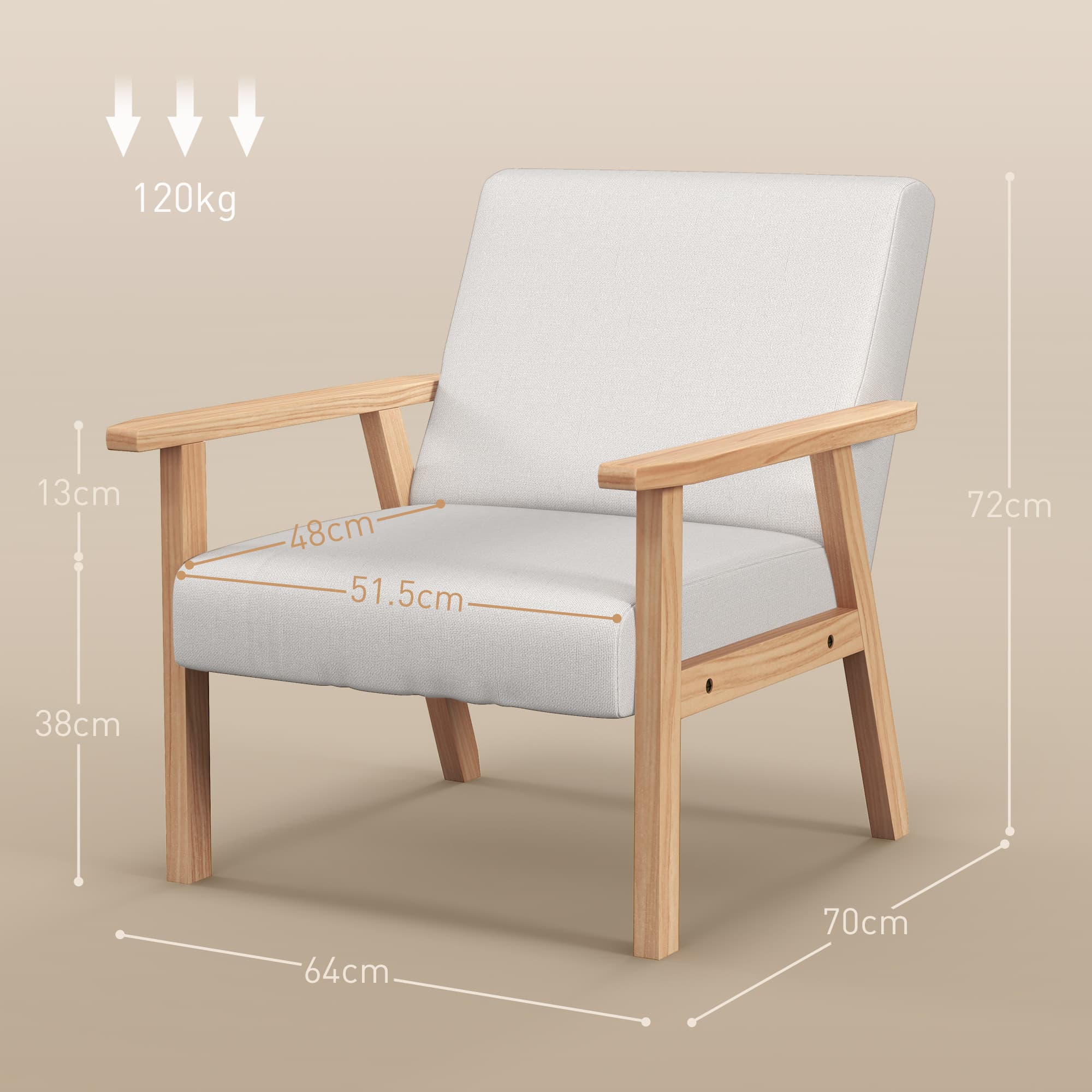 Transform Your Space with this Cream Linen Accent Chair - image 5