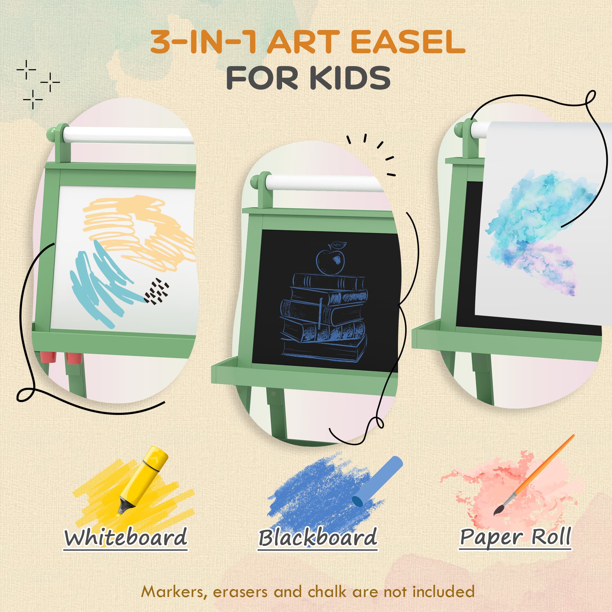 Discover Endless Creativity with this 3-in-1 Kids Easel - image 2