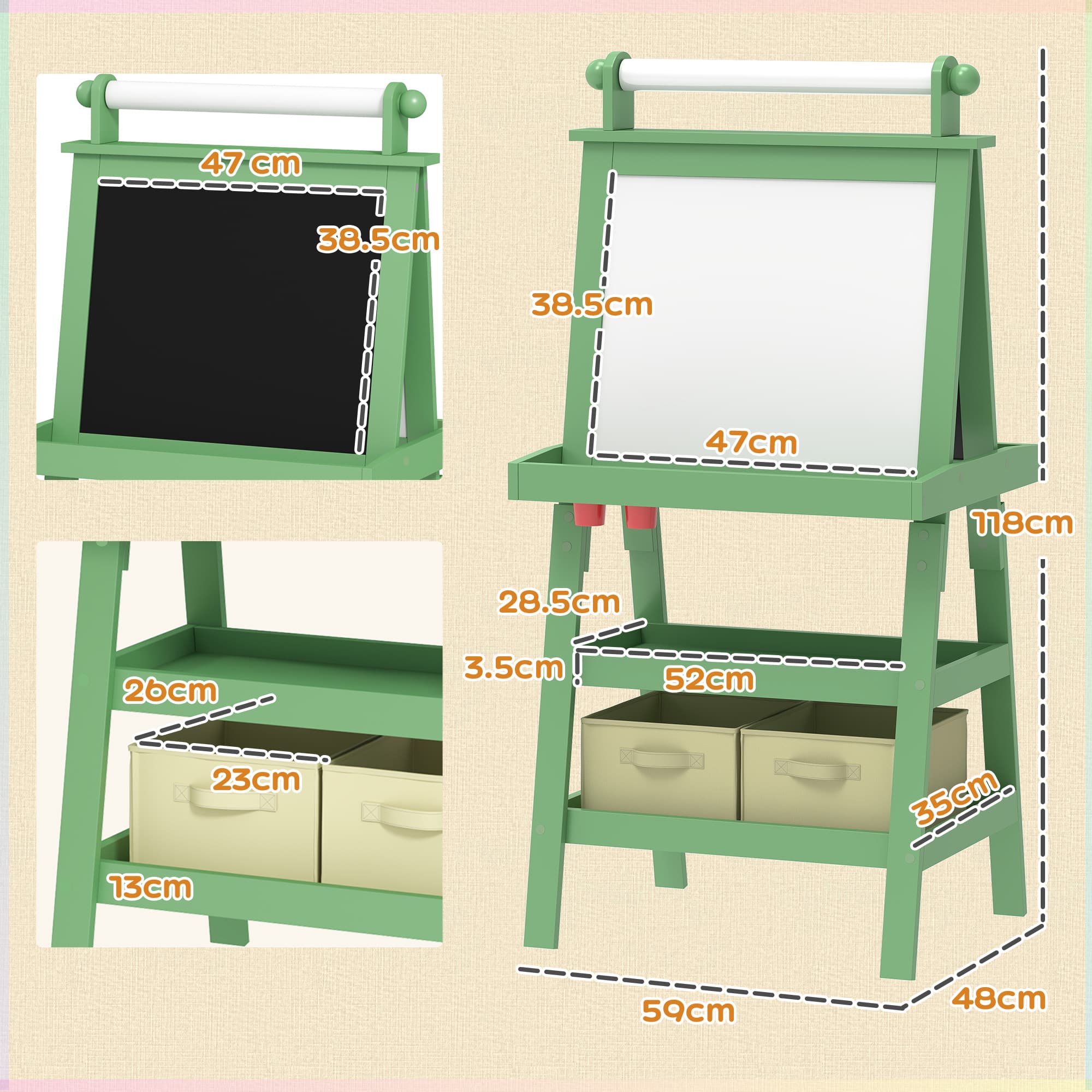 Discover Endless Creativity with this 3-in-1 Kids Easel - image 1