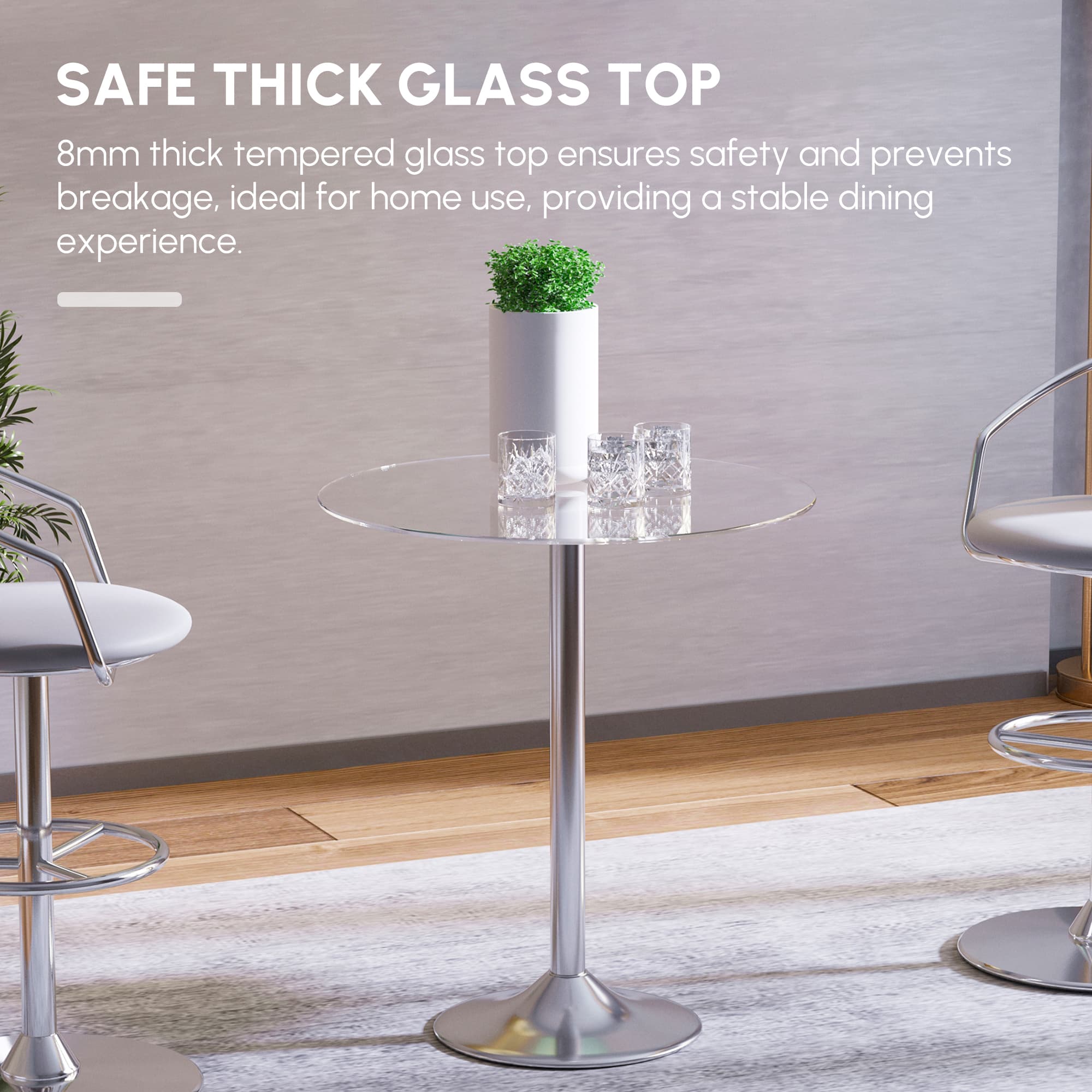 Transform Your Small Space with this Modern Glass Dining Table - image 1