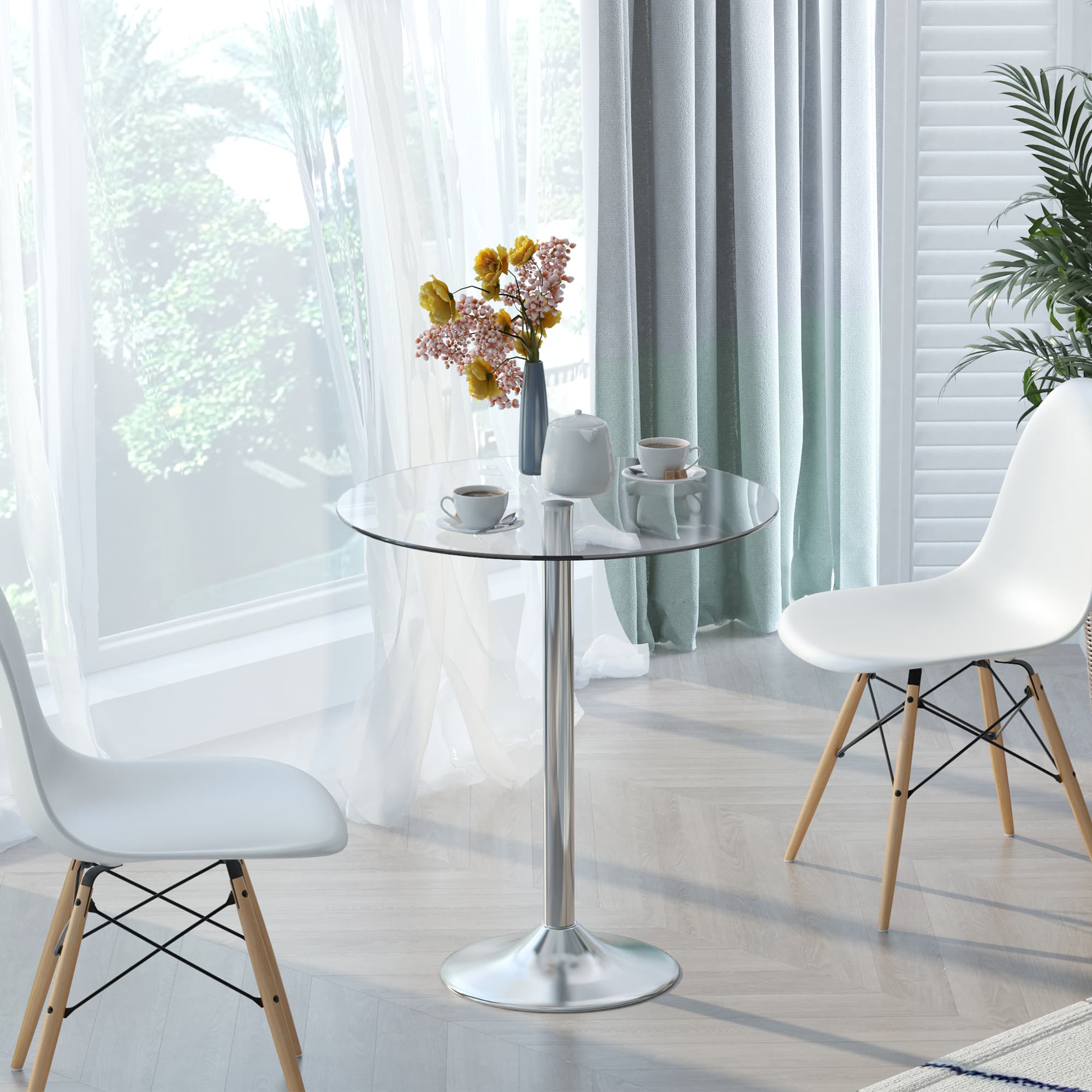 Transform Your Small Space with this Modern Glass Dining Table - image 5