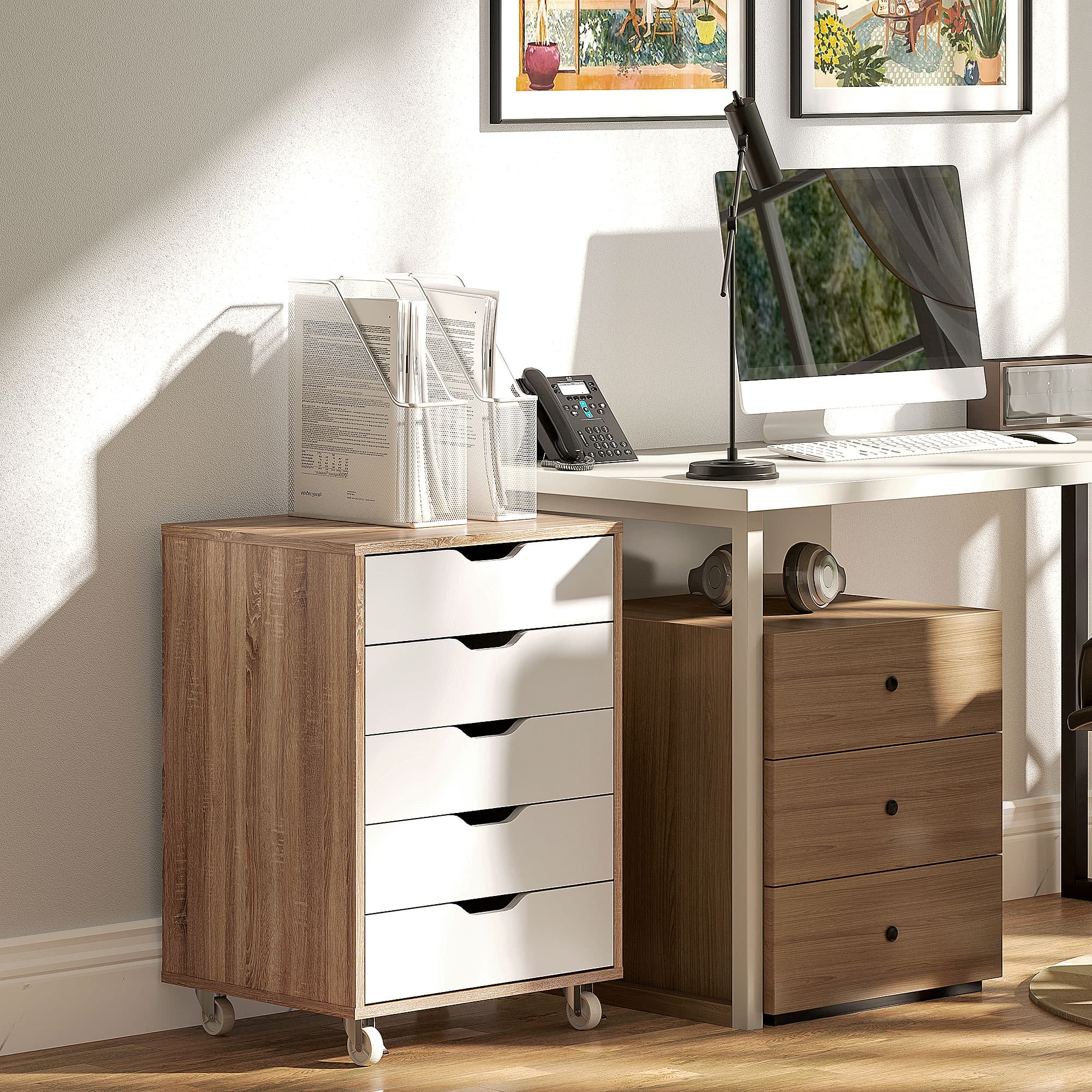 Effortless Office Organisation: Vinsetto 5-Drawer Cabinet - image 3