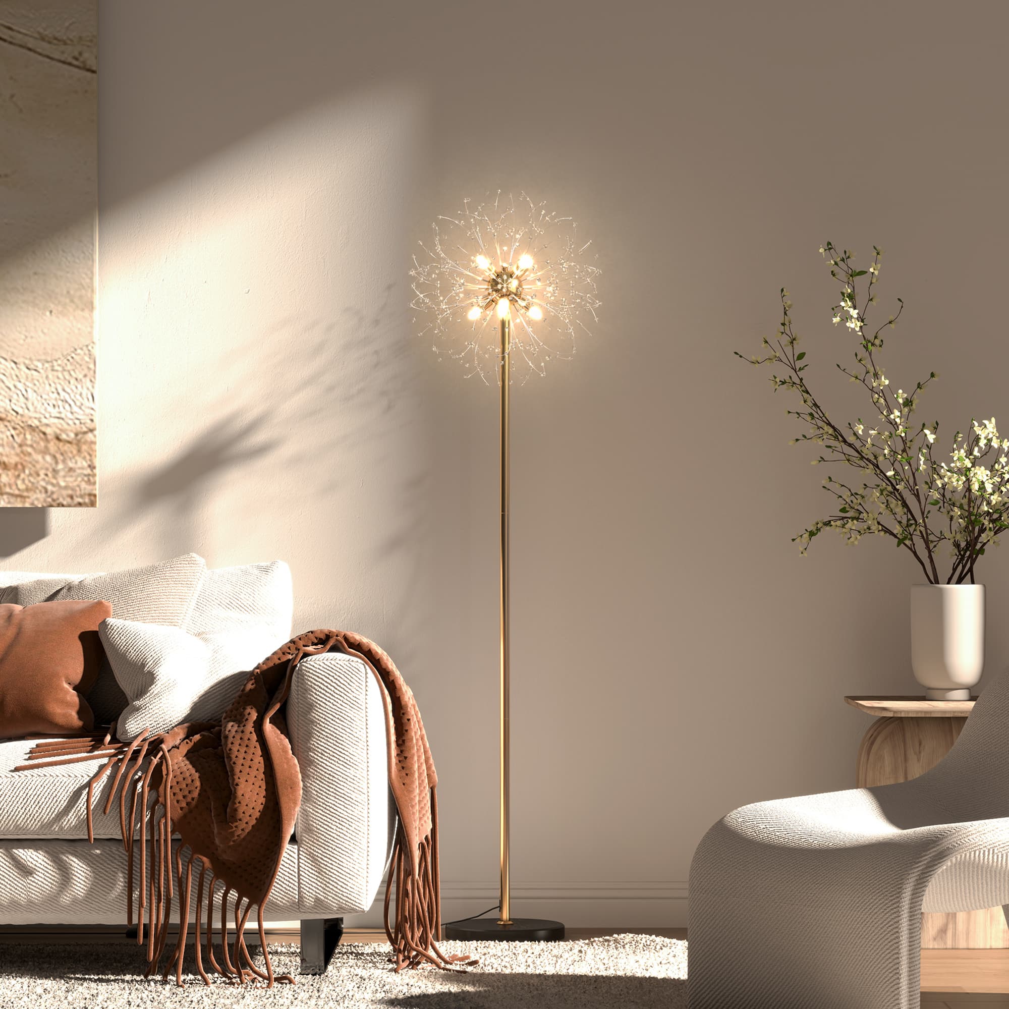 Transform Your Space with the Gold Dandelion Floor Lamp - image 1