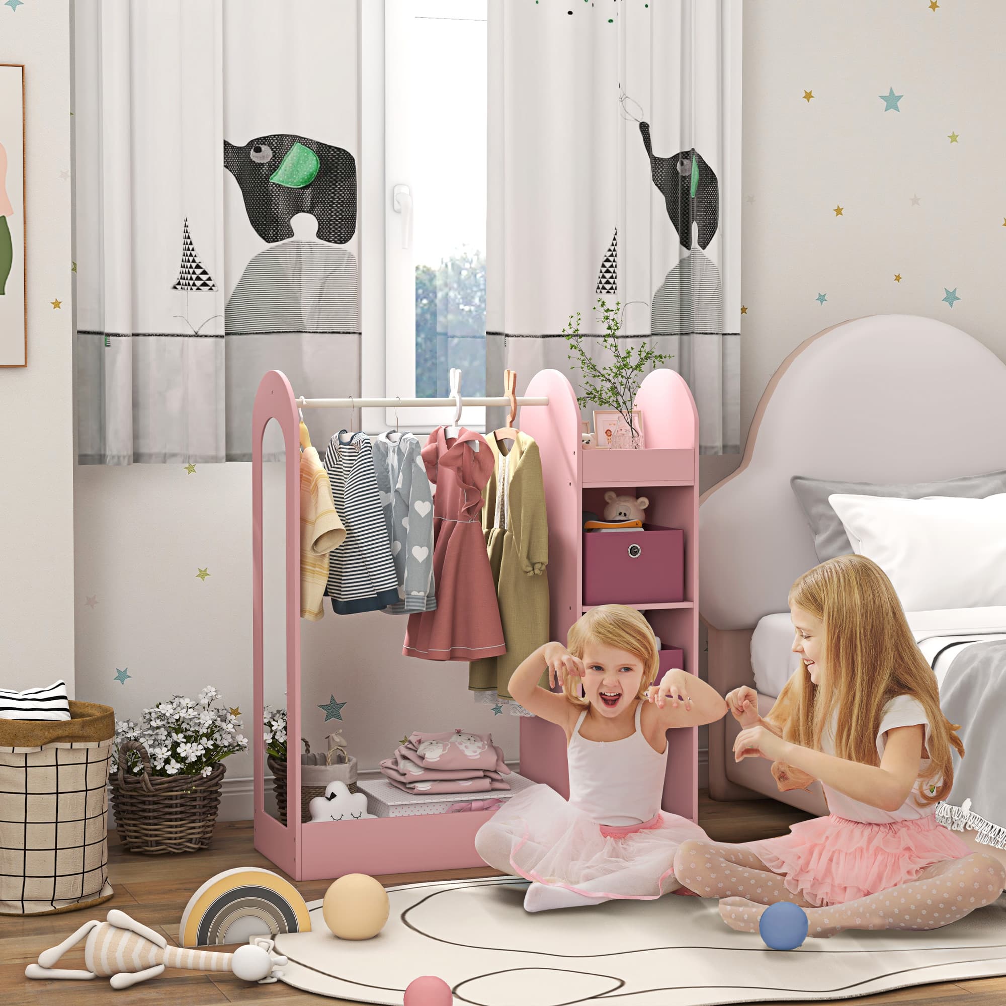 Transform Their Space with this Pink Kids Wardrobe & Mirror - image 5