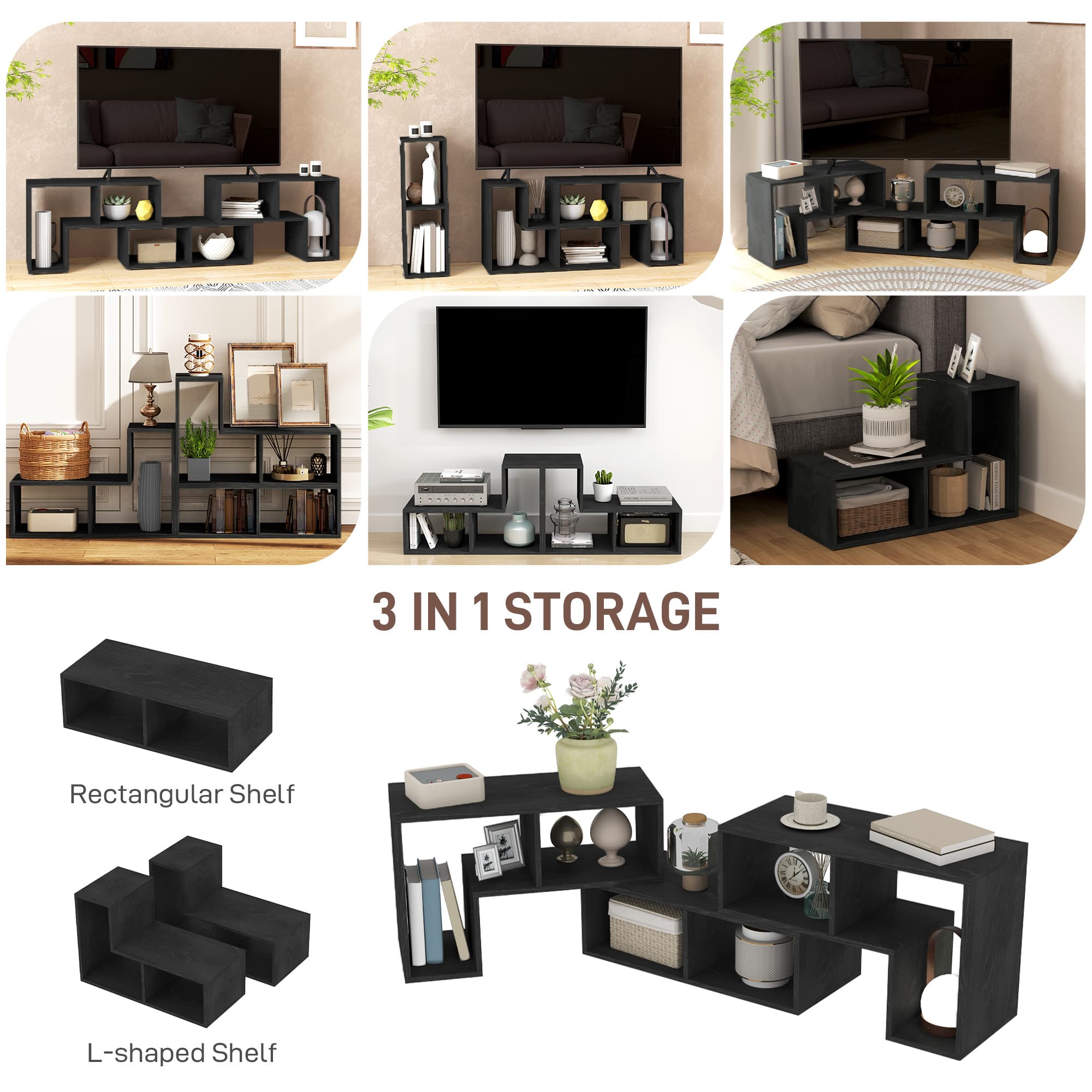 Transform Your Lounge with this Modular Black TV Unit - image 3
