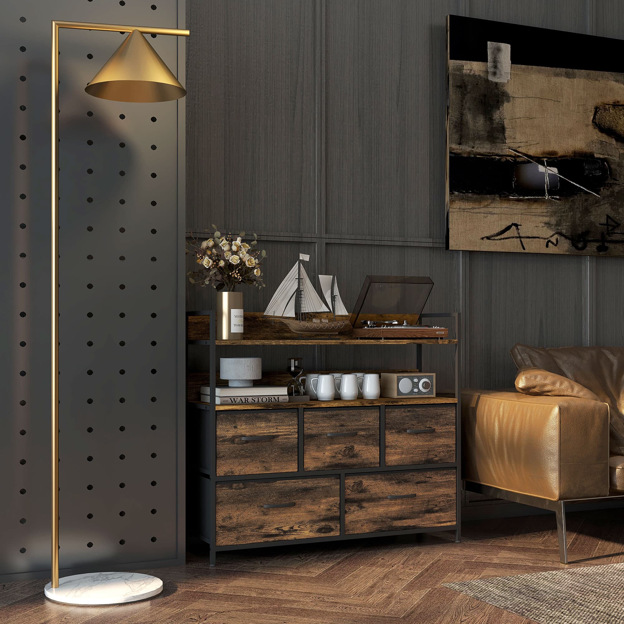 Transform Your Space with this Rustic 5-Drawer Chest - image 2