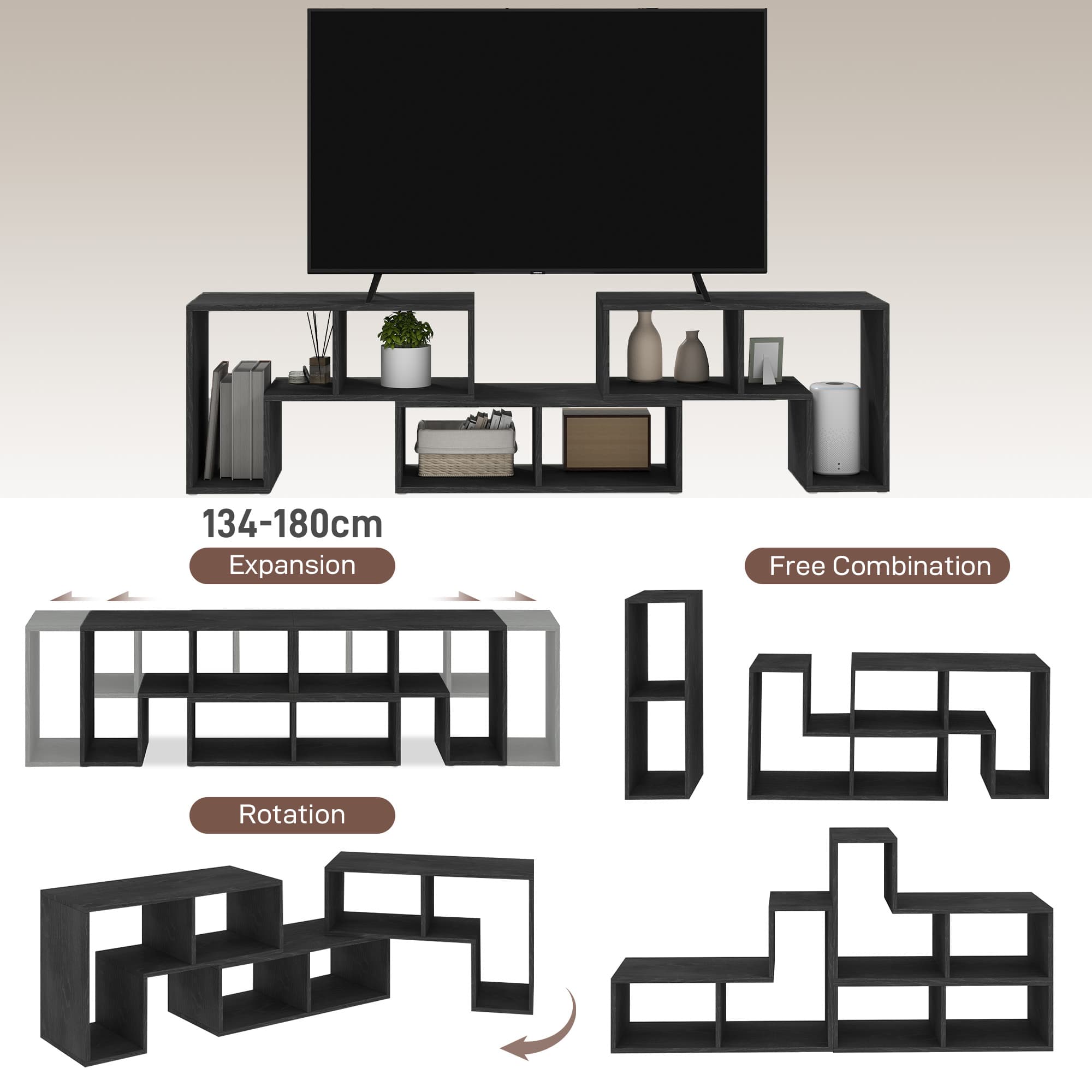 Transform Your Lounge with this Modular Black TV Unit - image 1