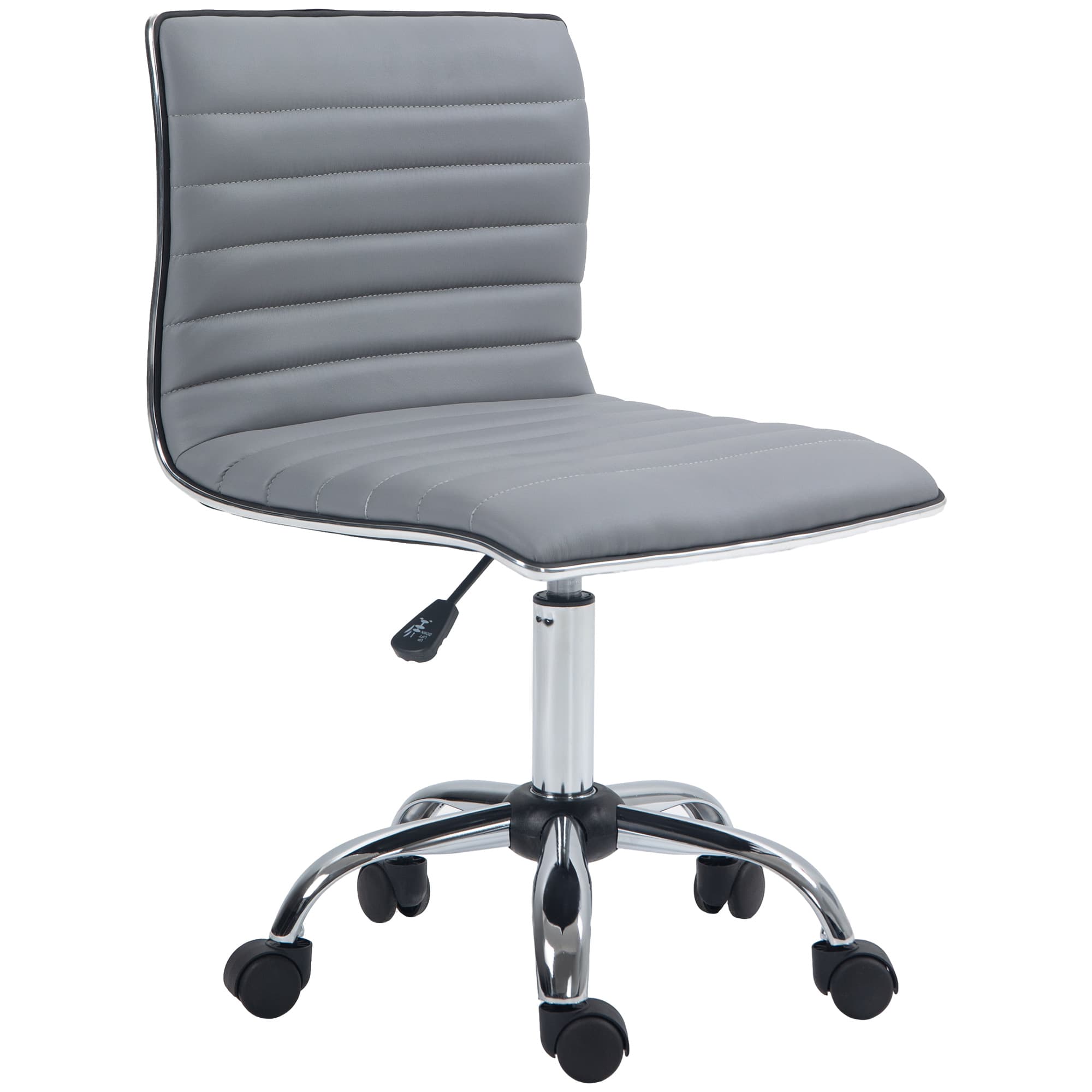 Transform Your Workspace with this Light Grey Armless Desk Chair - Light Grey