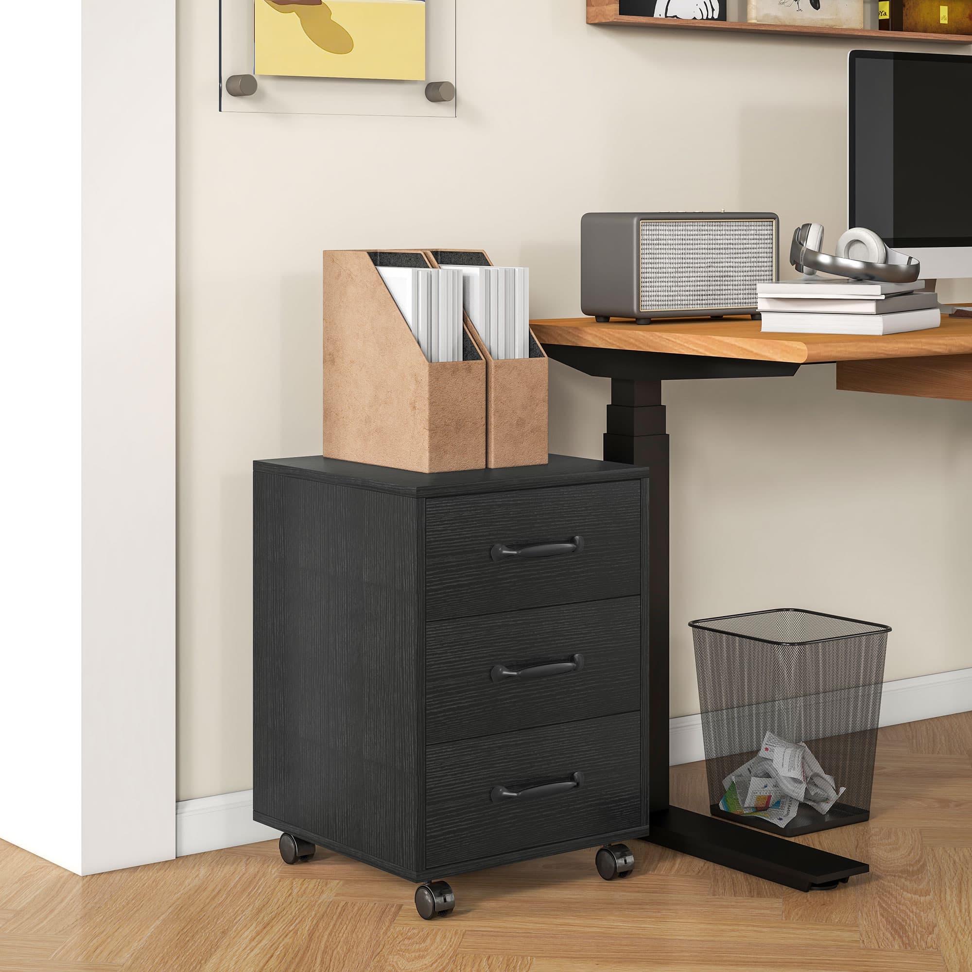 Transform Your Workspace with this Mobile 3-Drawer Cabinet - image 1