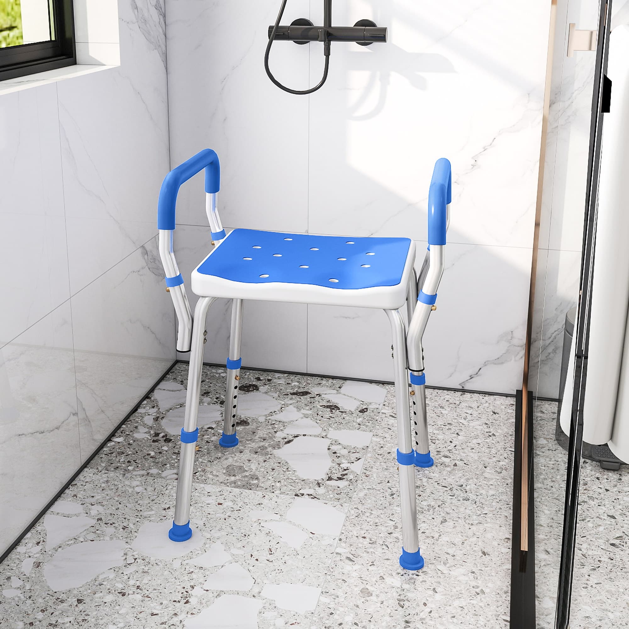 Sit Safely in the Shower with an Adjustable Seat and Armrests - image 6